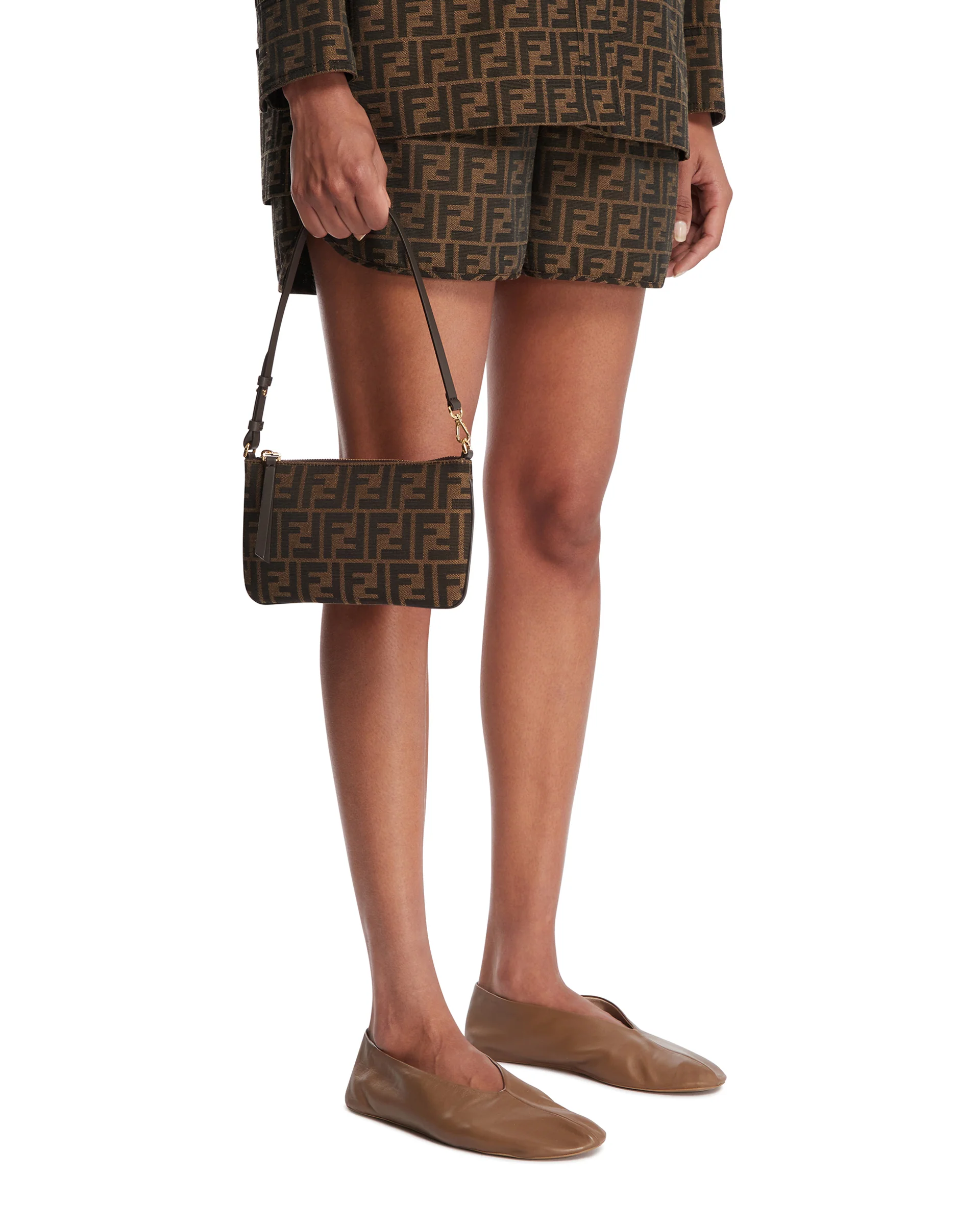 Borsa Flat Pouch Baguette Marrone - Image 3