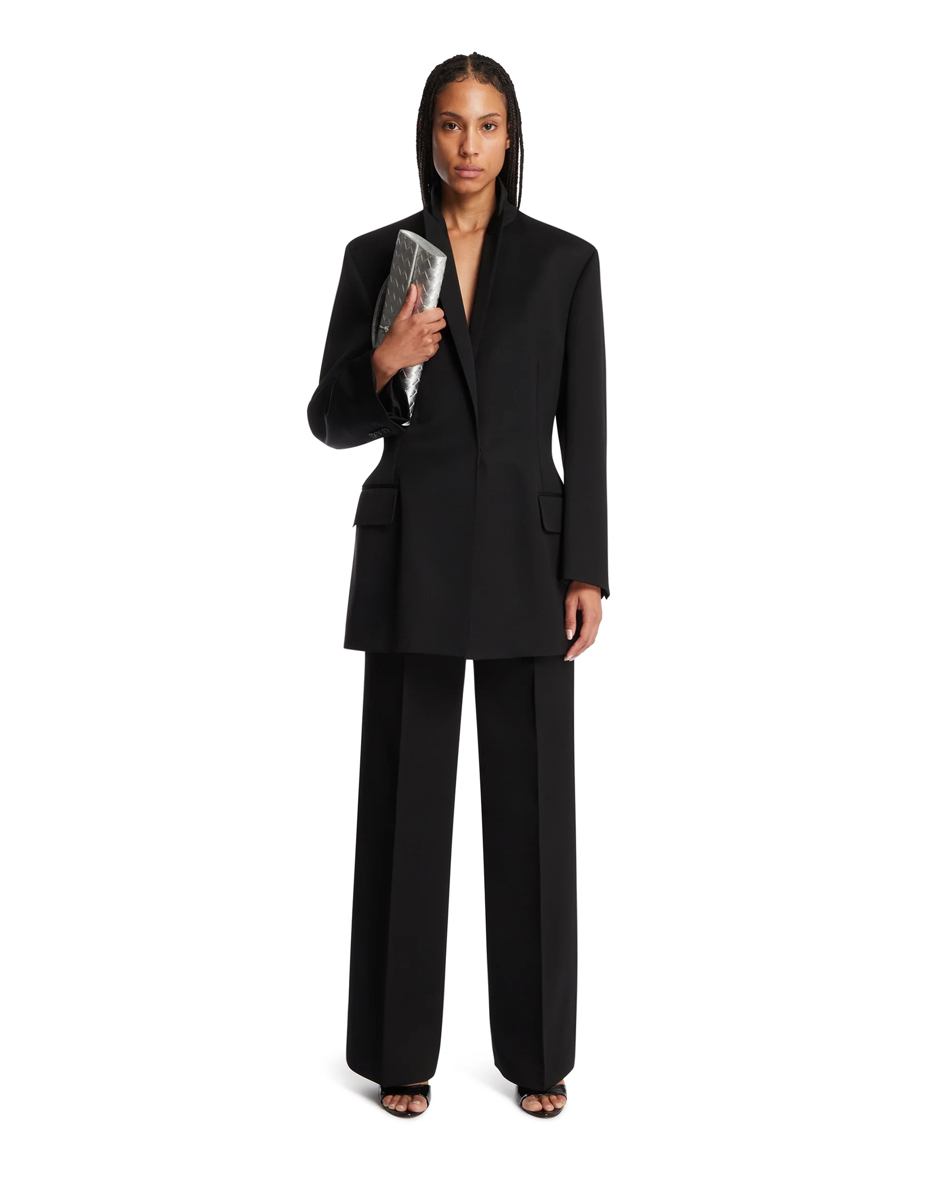 Pantaloni Agel In Lana Neri - Image 3