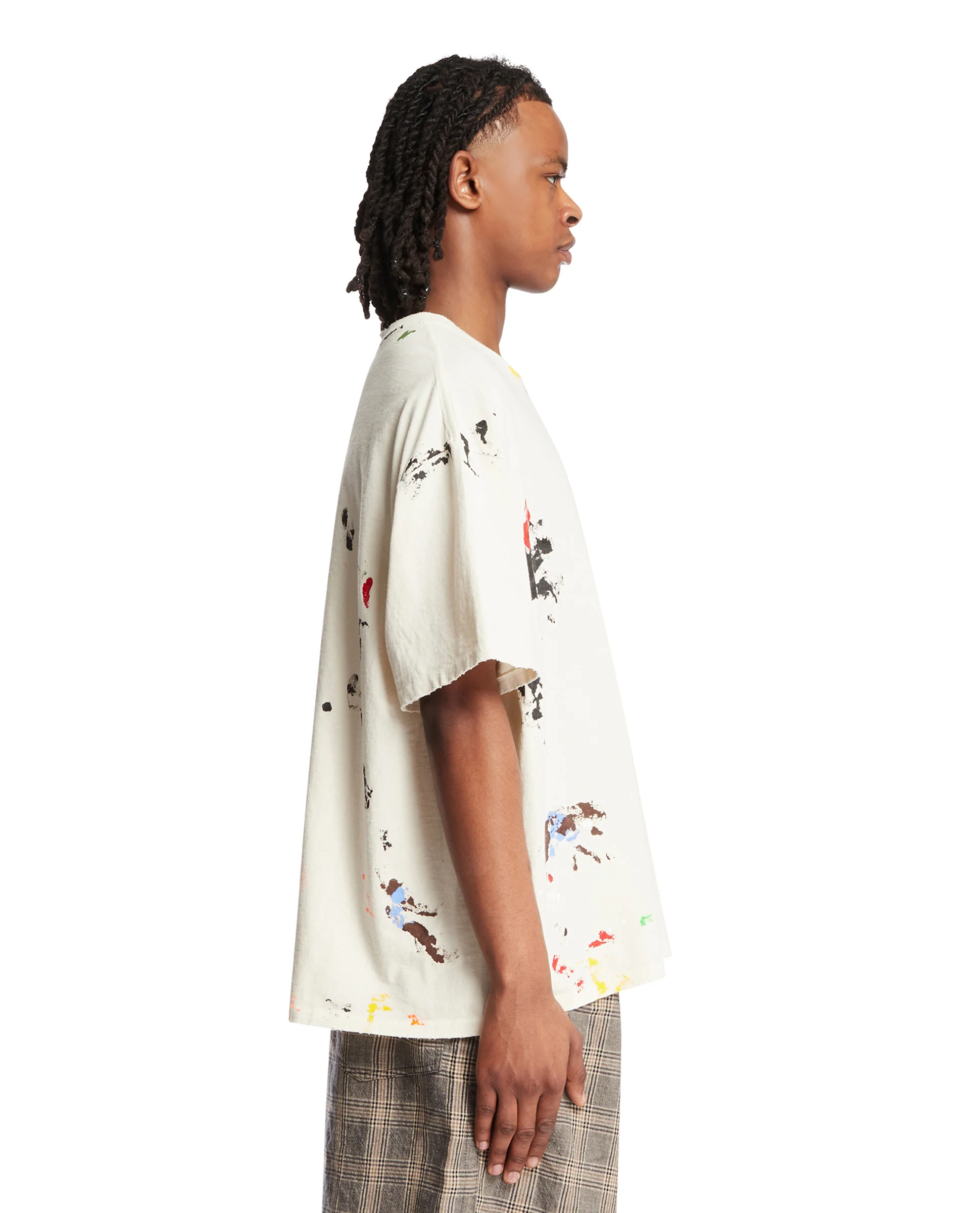 T-Shirt Rag Appliqued Beige - Image 4