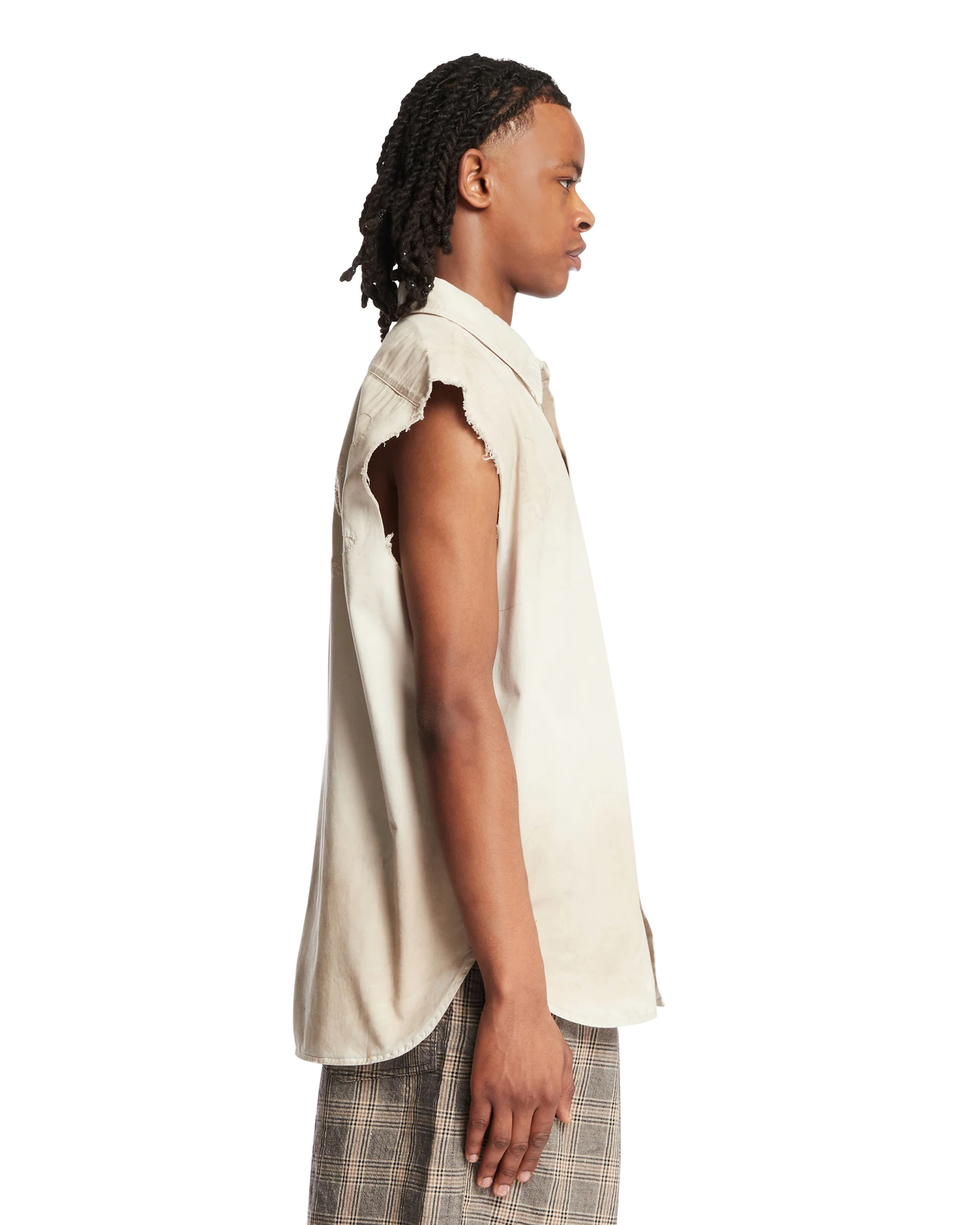 Camicia Senza Maniche Beige - Image 4