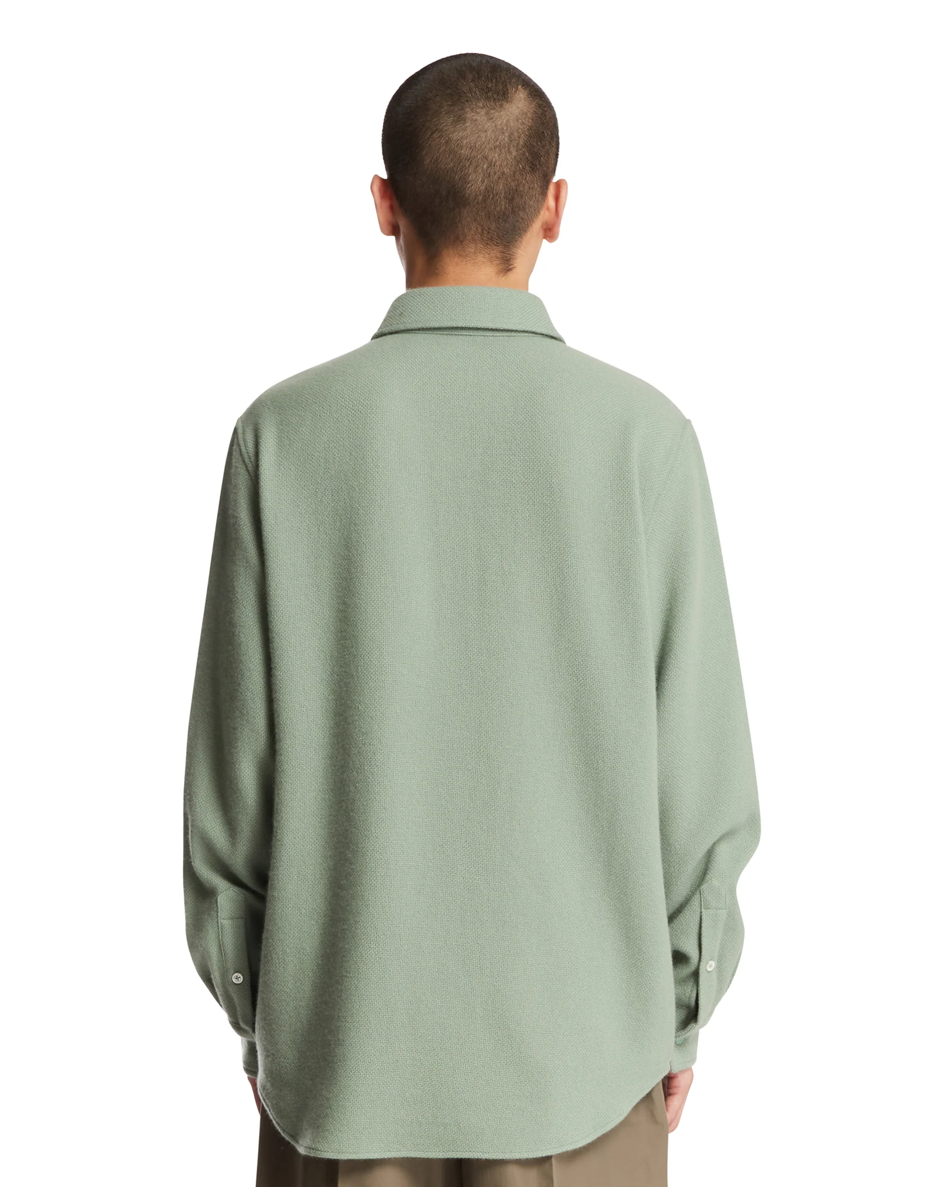 Camicia Agave In Cashmere Verde - Image 5