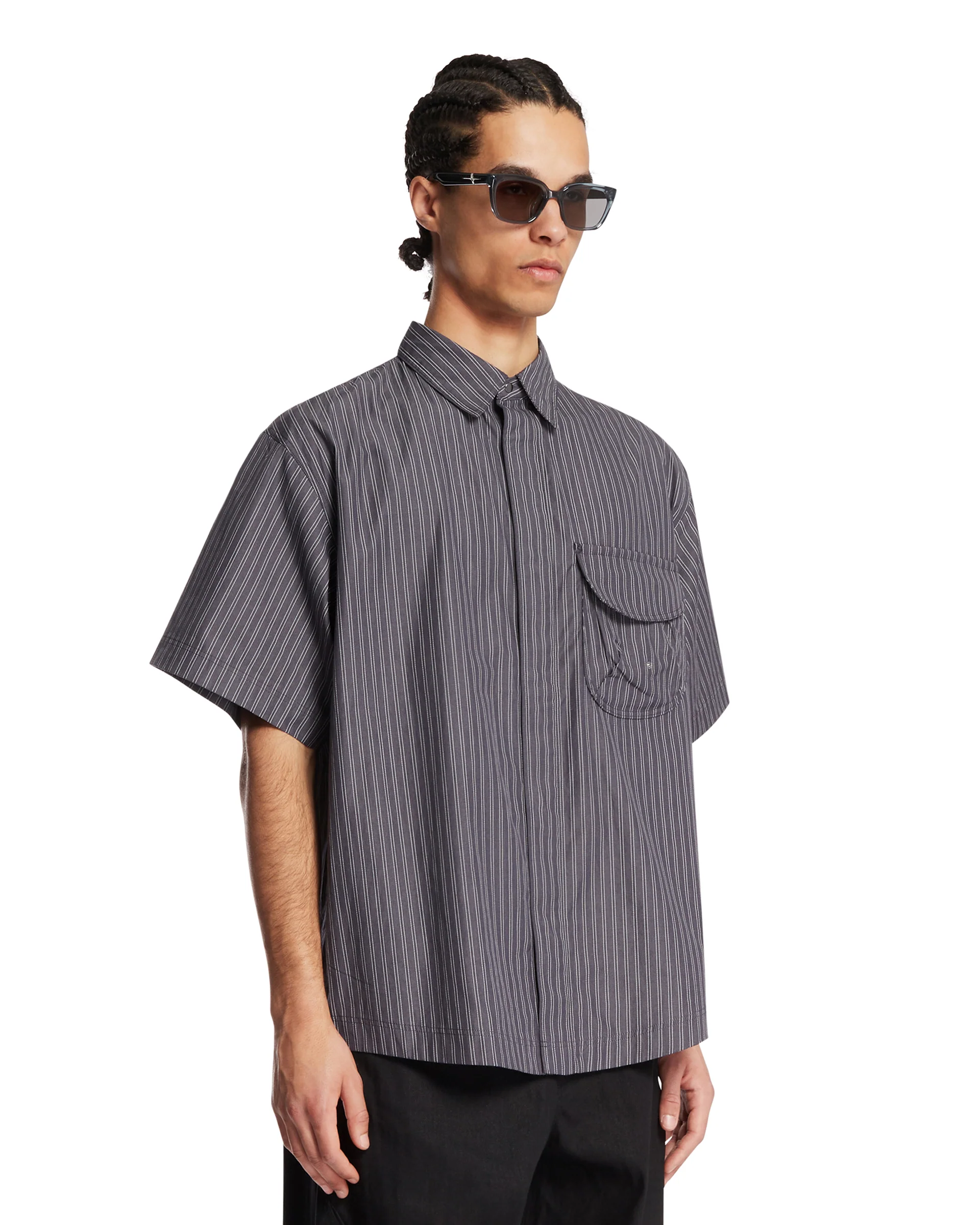 Camicia Camp A Righe Grigia - Image 2