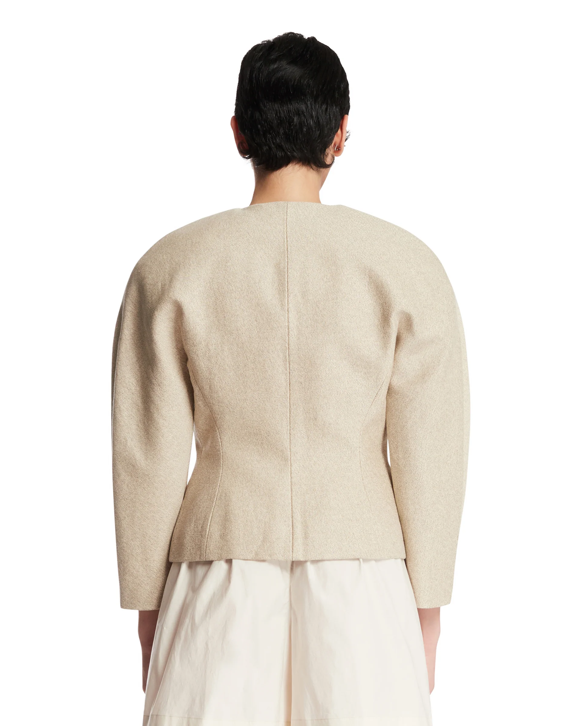 Giacca Mini Ovalo Beige - Image 5