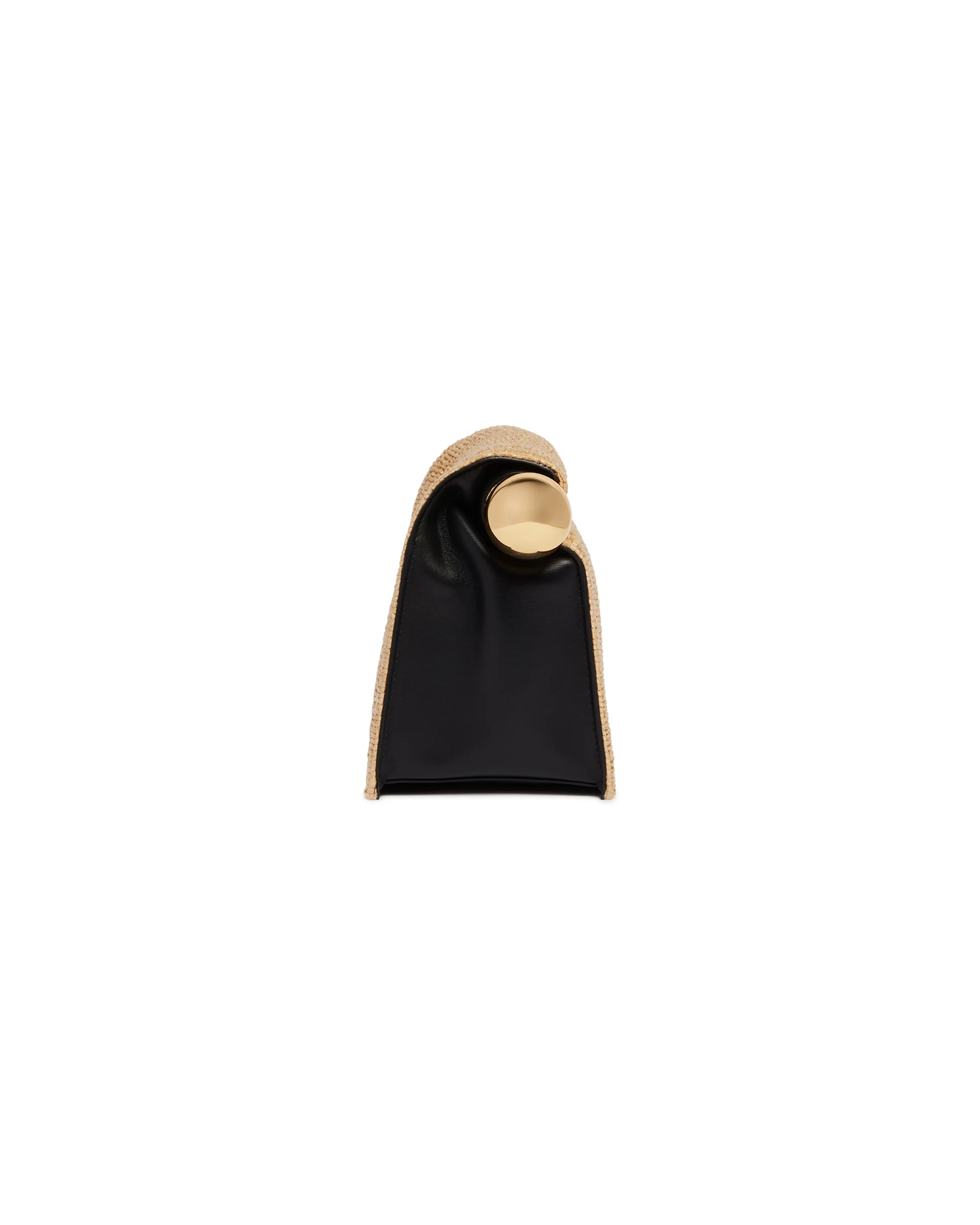 Pochette Rond Carr In Rafia Beige - Image 5