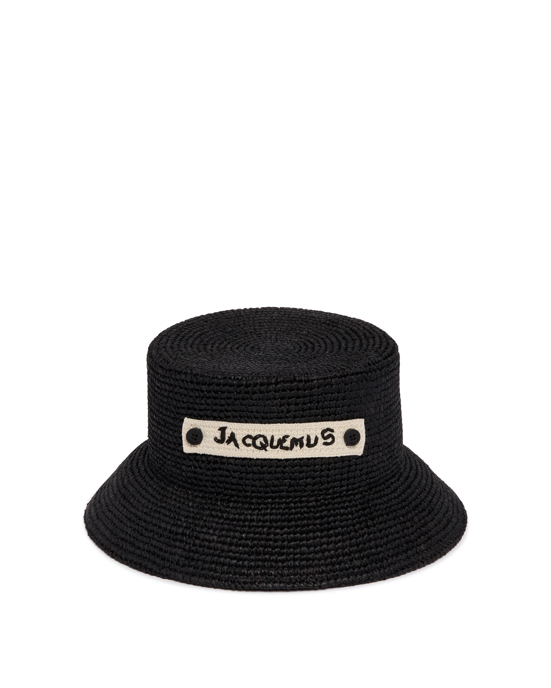 Cappello In Rafia Nero