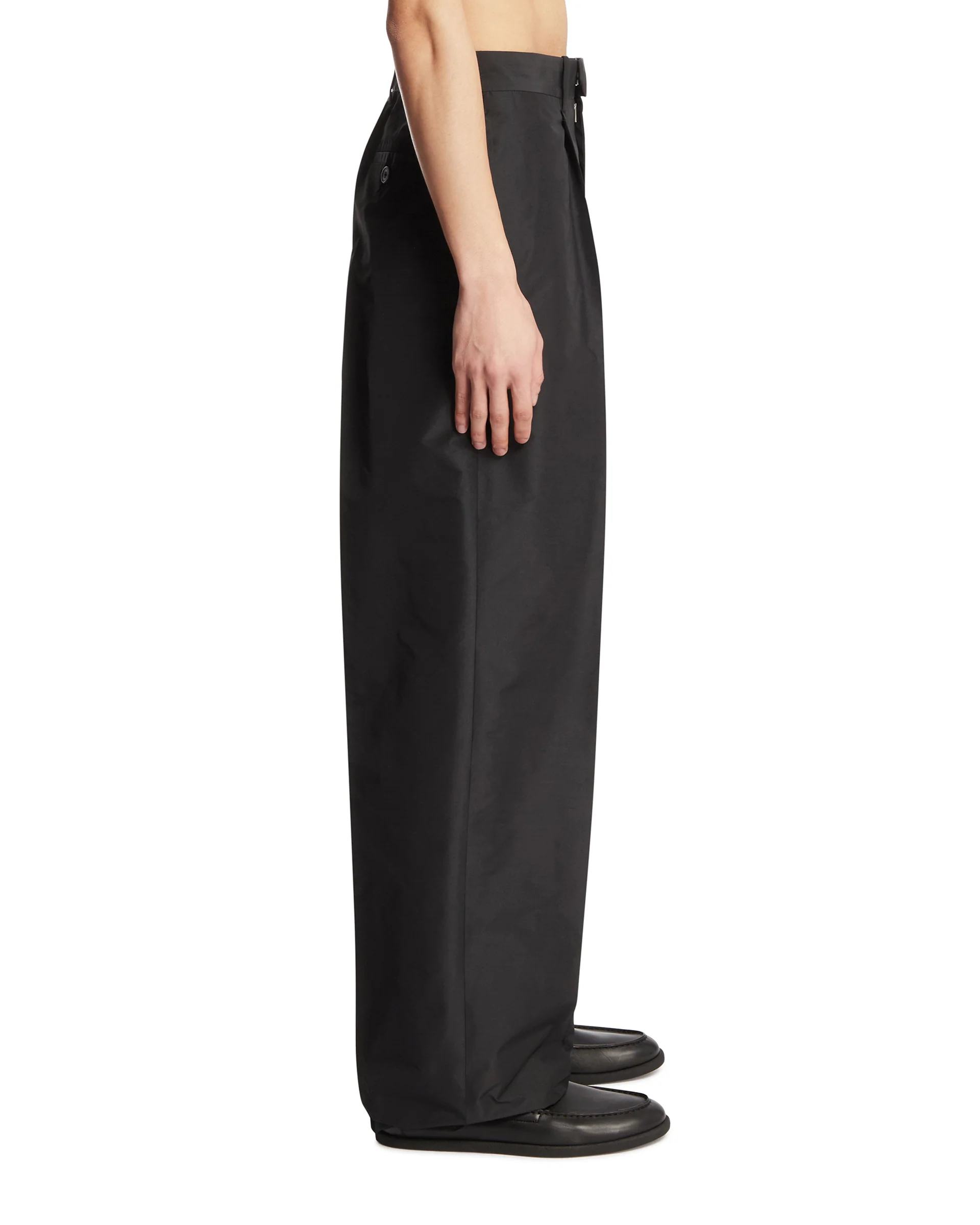 Pantaloni Con Piega Centrale Neri - Image 4