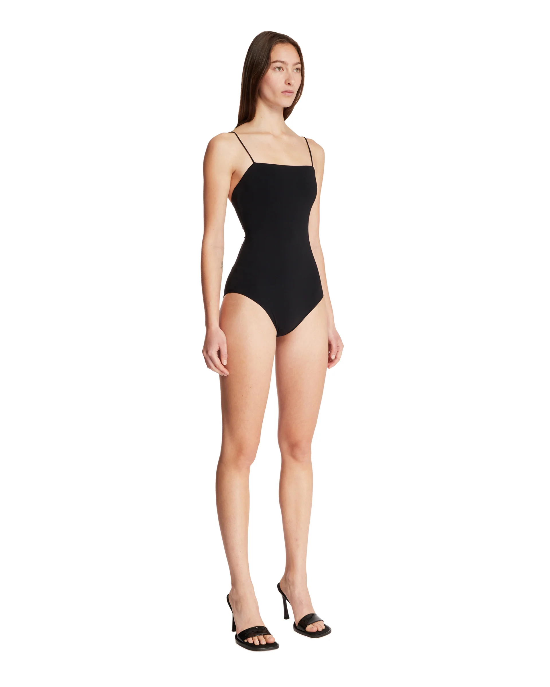 Body Nero Con Spalline Sottili - Image 2