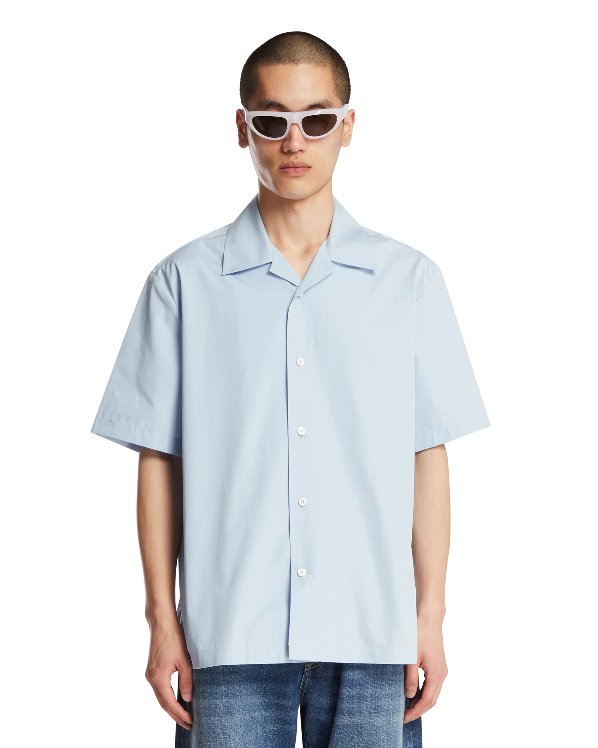 Camicia In Cotone Azzurra