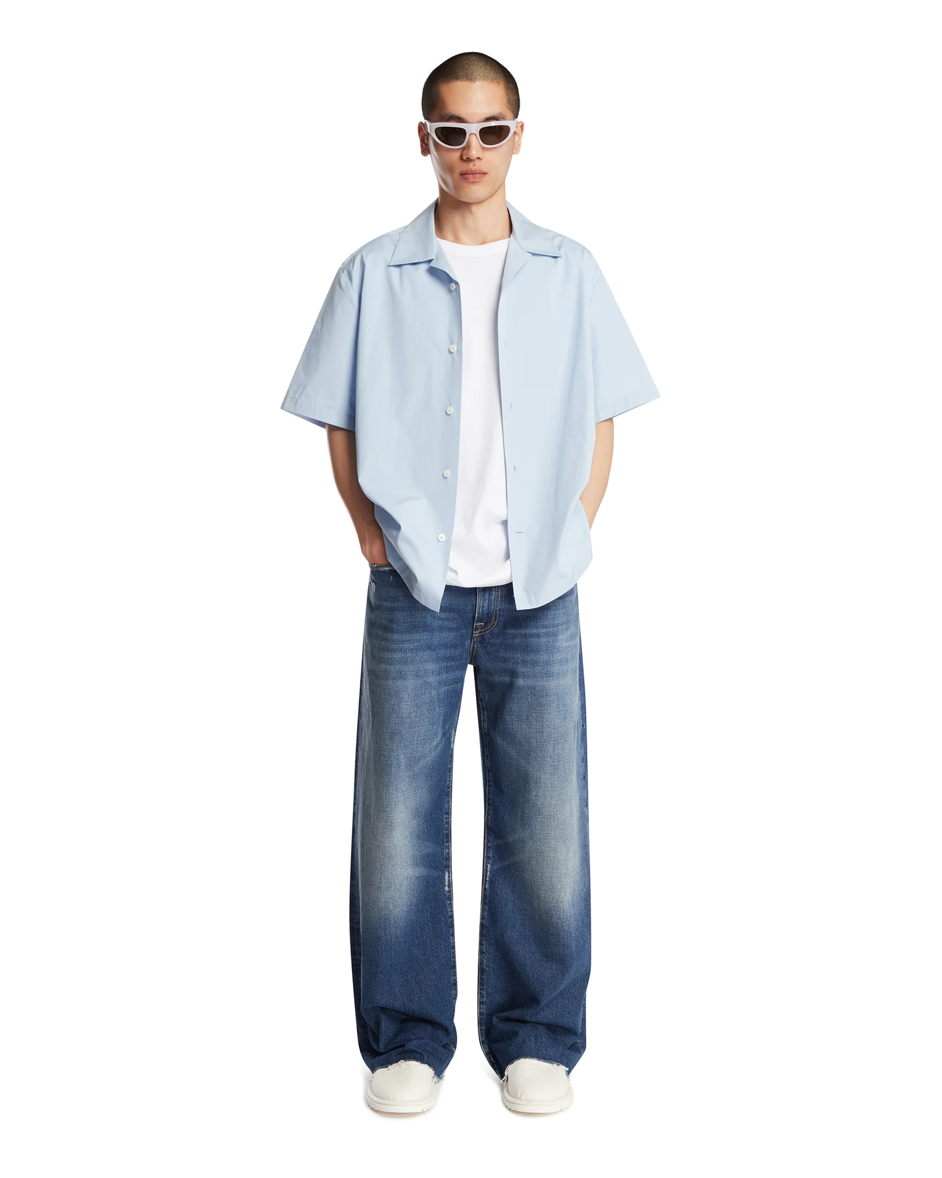 Camicia In Cotone Azzurra - Image 3