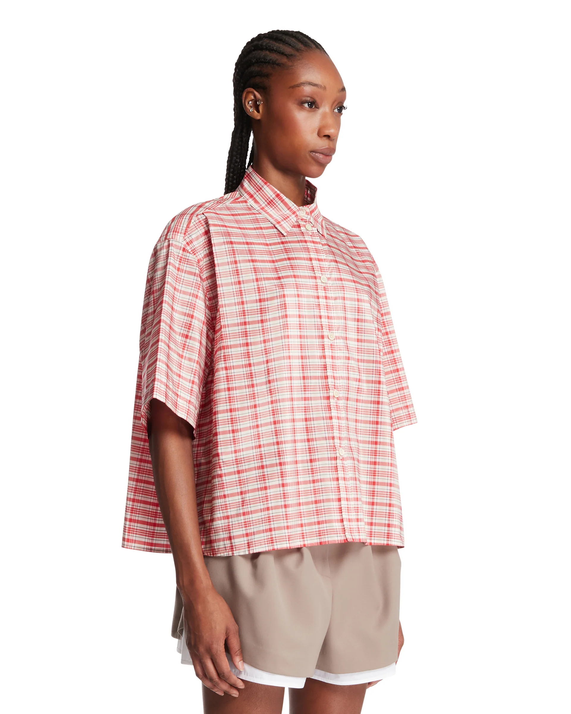 Camicia A Quadri Rossa E Bianca - Image 2