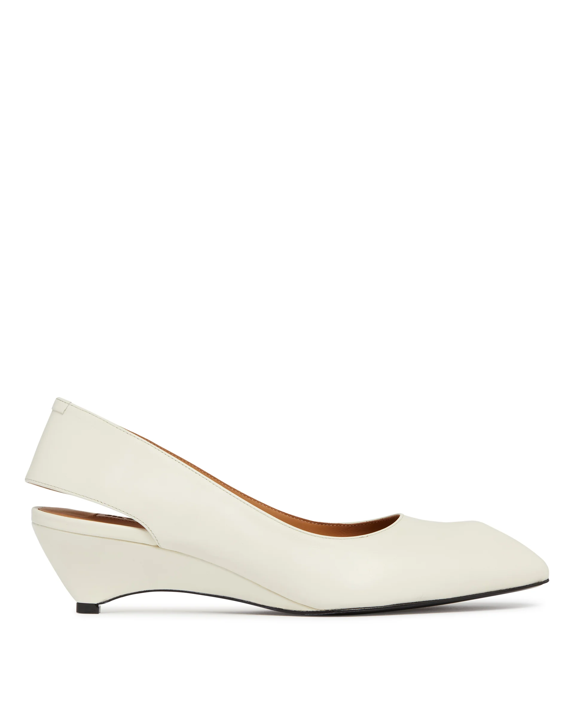 Slingback In Pelle Bianche