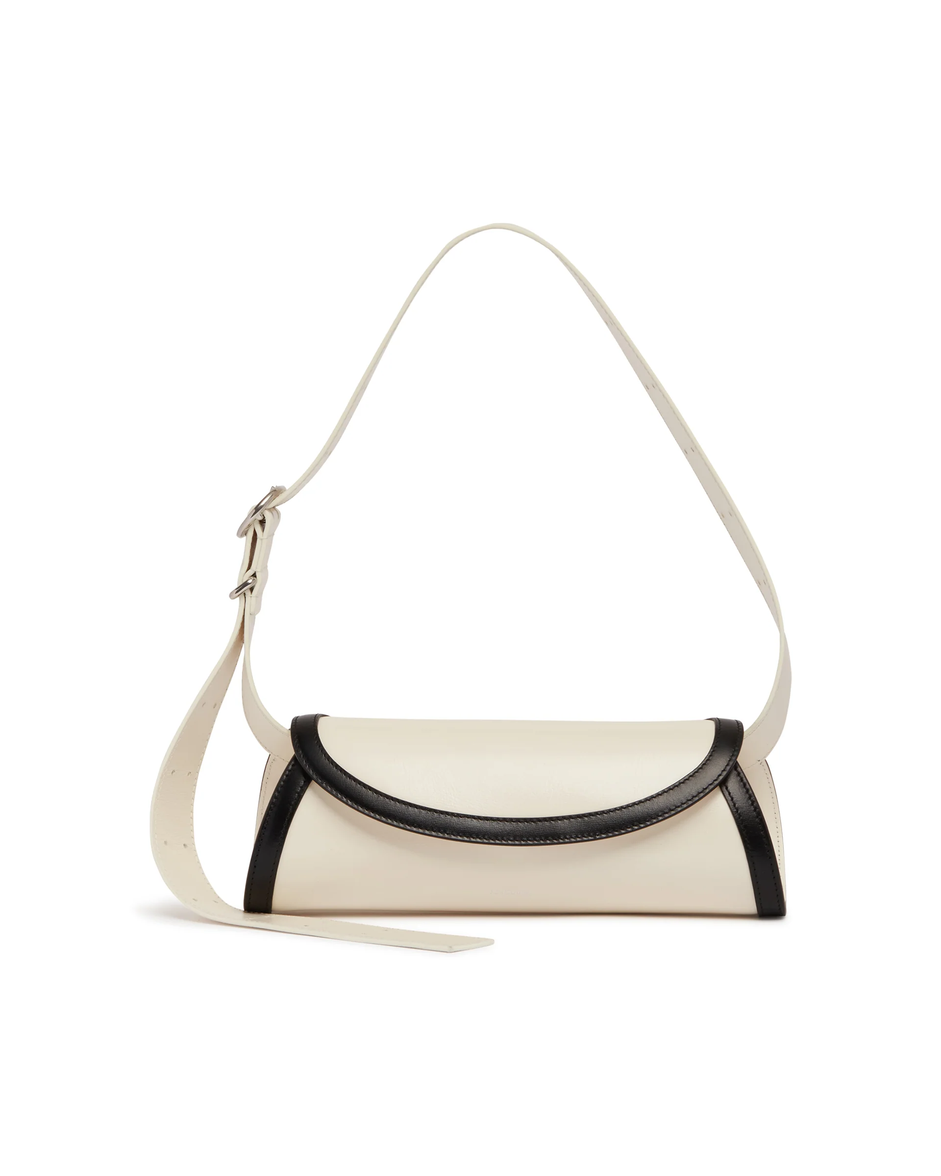 Borsa Cannolo Piccola In Pelle Bianca