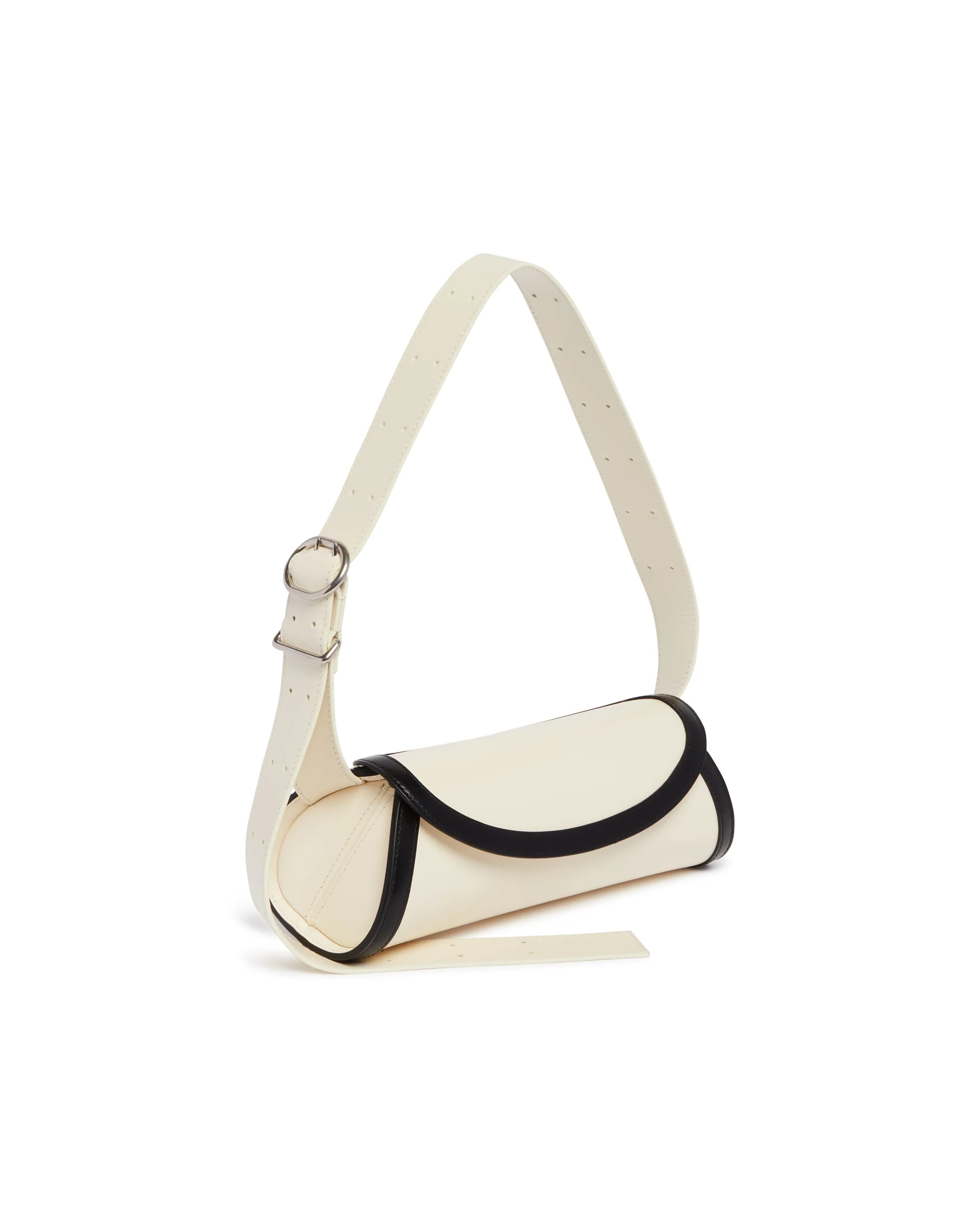 Borsa Cannolo Piccola In Pelle Bianca - Image 5