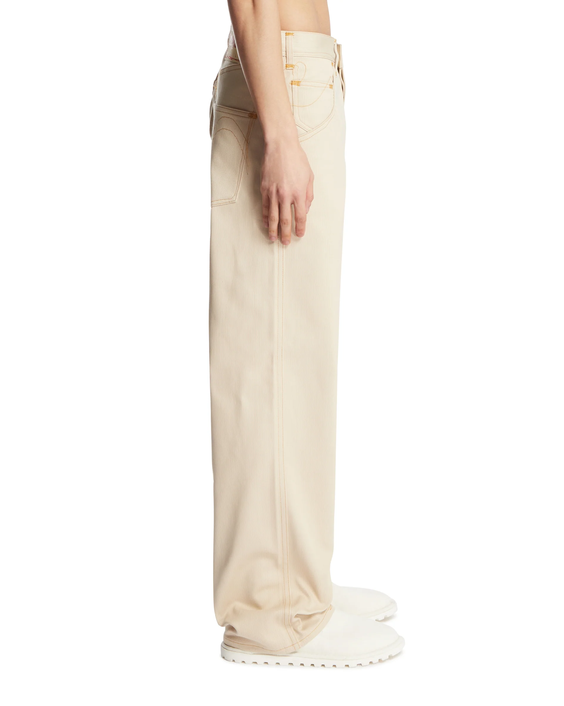 Jeans In Cotone Beige - Image 4