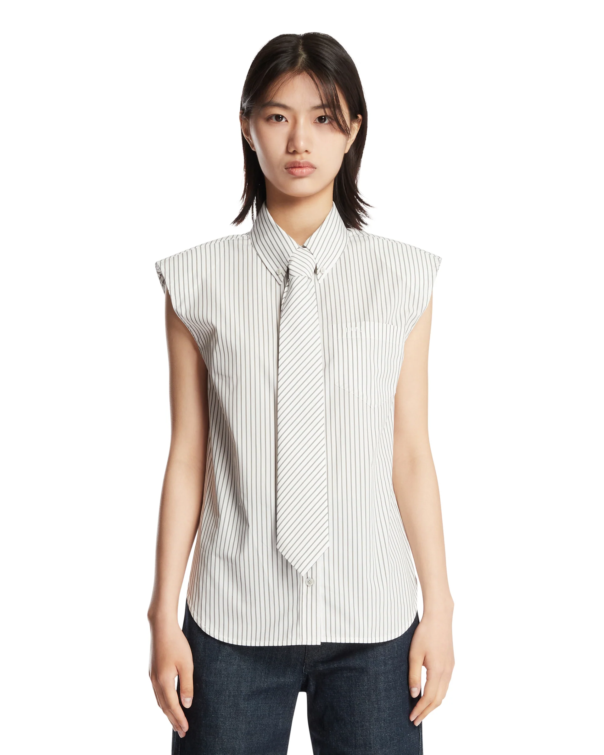 Camicia Senza Maniche A Righe