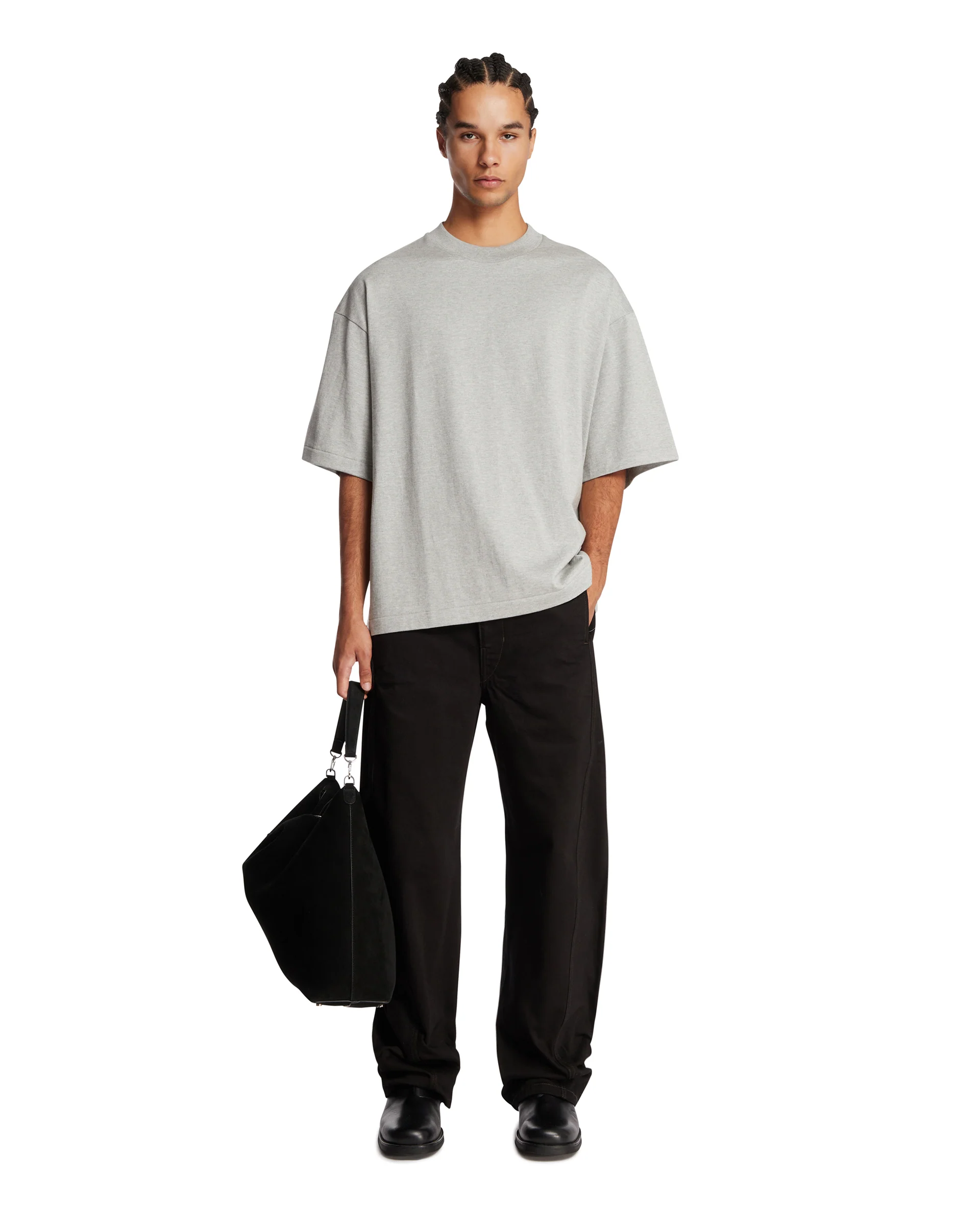 T-Shirt In Cotone Grigia - Image 3
