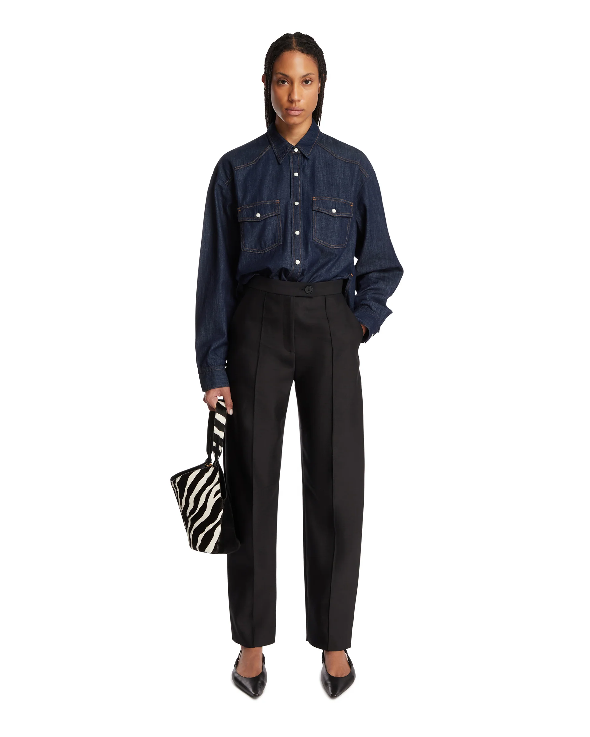 Camicia Grenon In Cotone Blu - Image 3