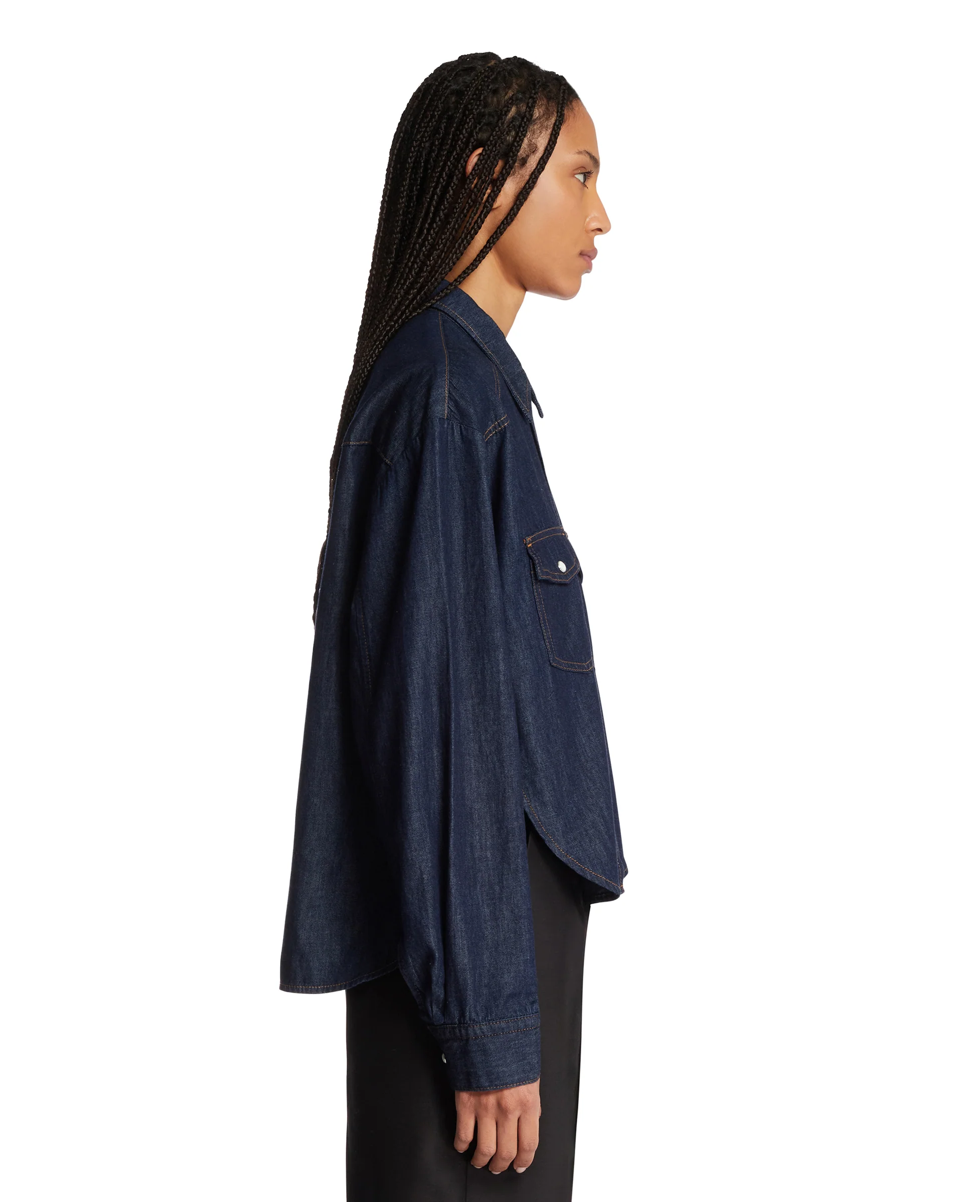 Camicia Grenon In Cotone Blu - Image 4