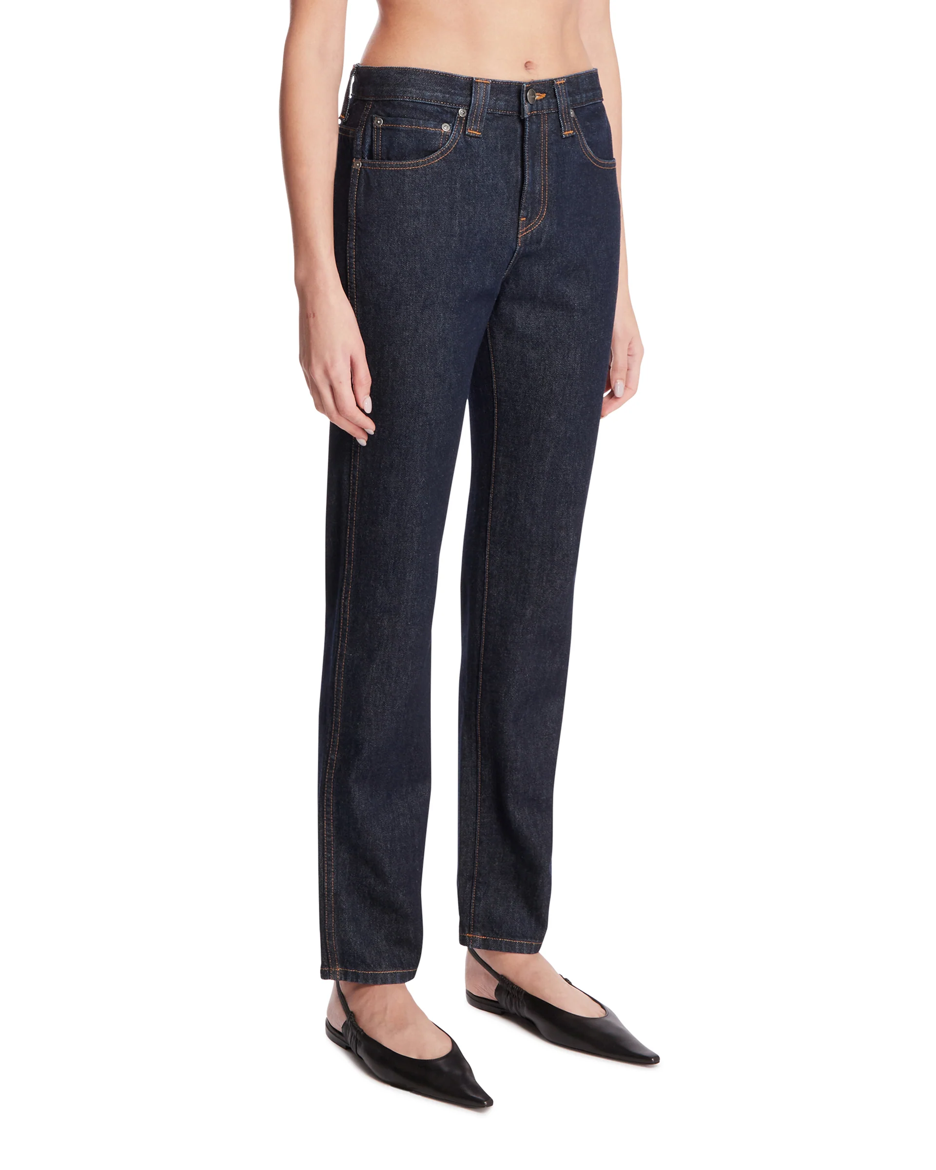 Jeans A Gamba Dritta Blu Scuri - Image 2