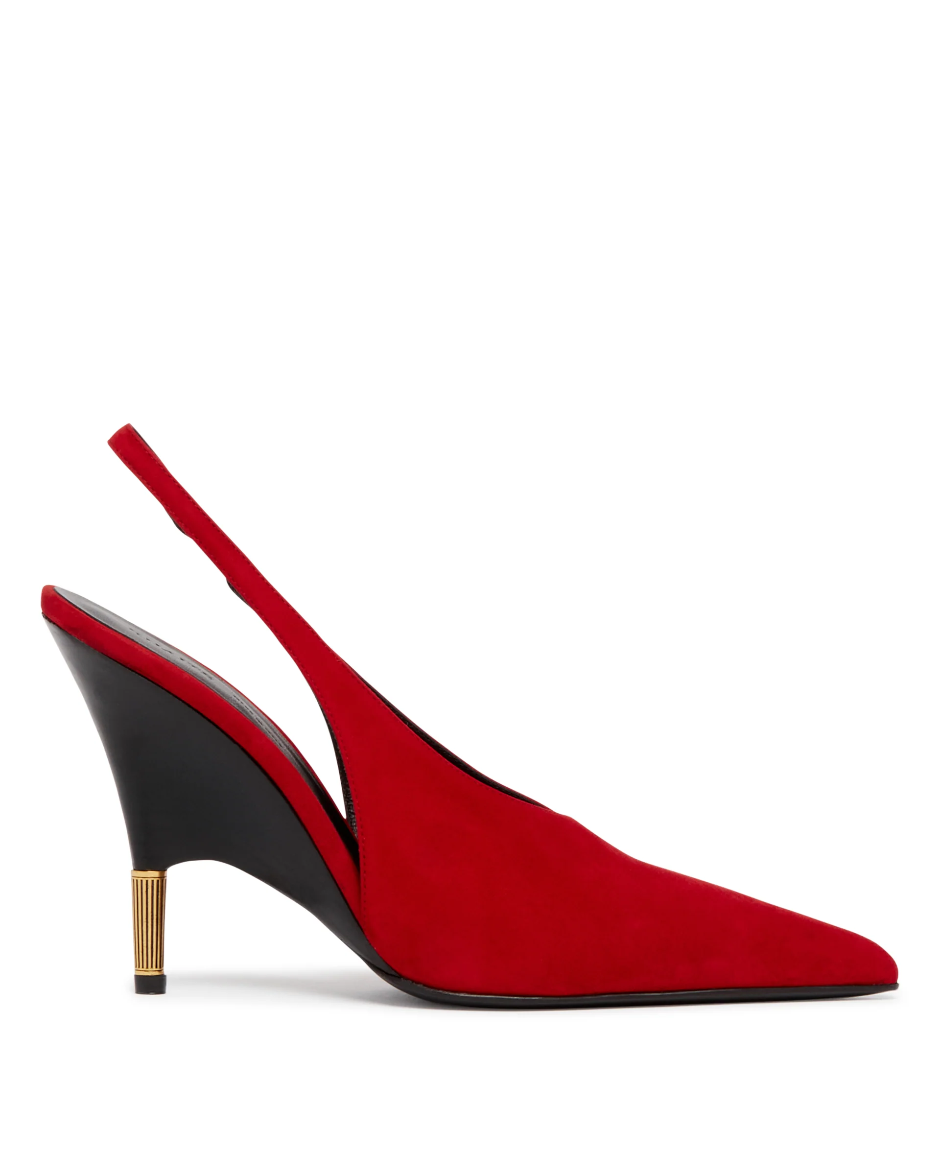 Decollete Bella In Suede Rosse