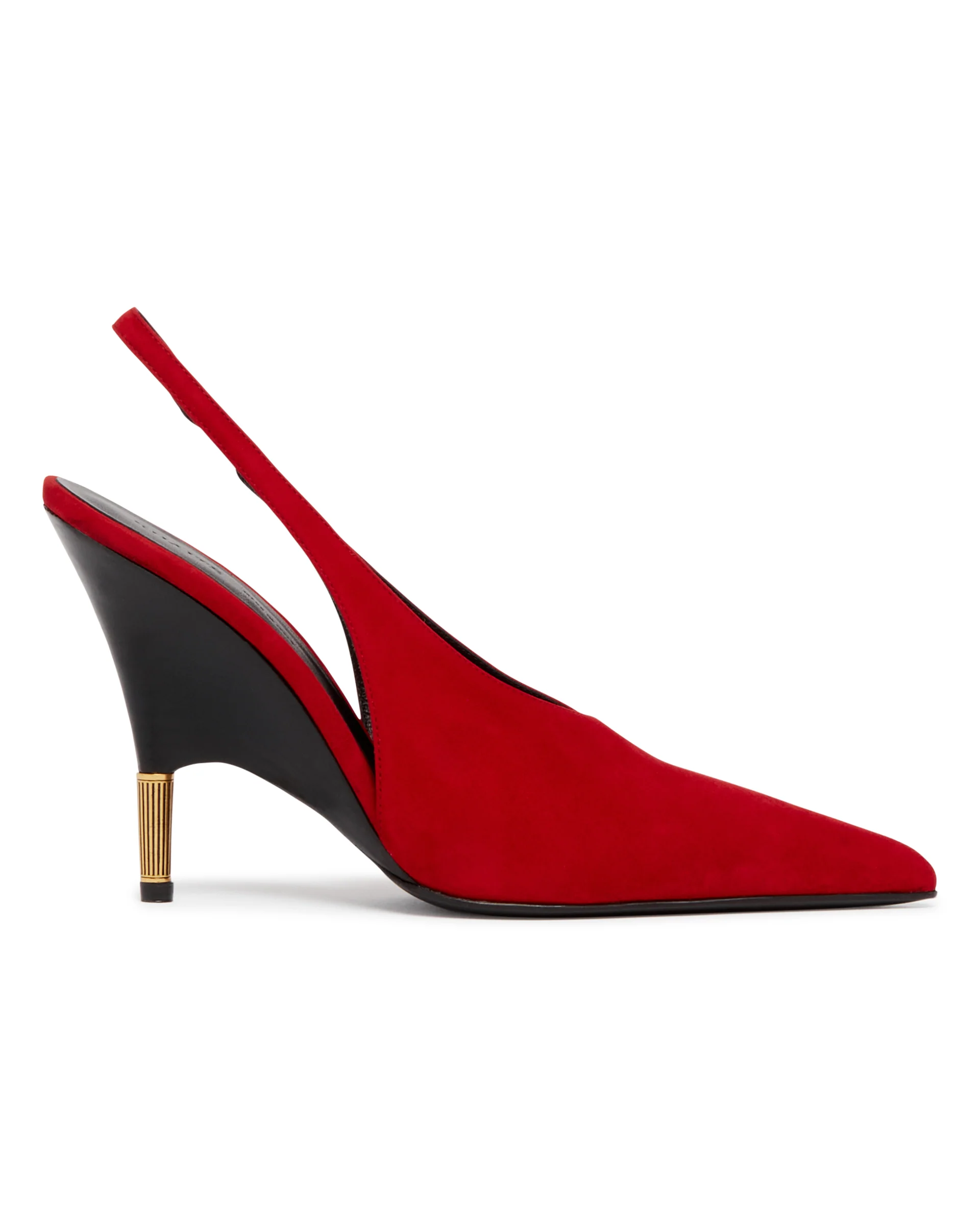 Decollete Bella In Suede Rosse - Image 2