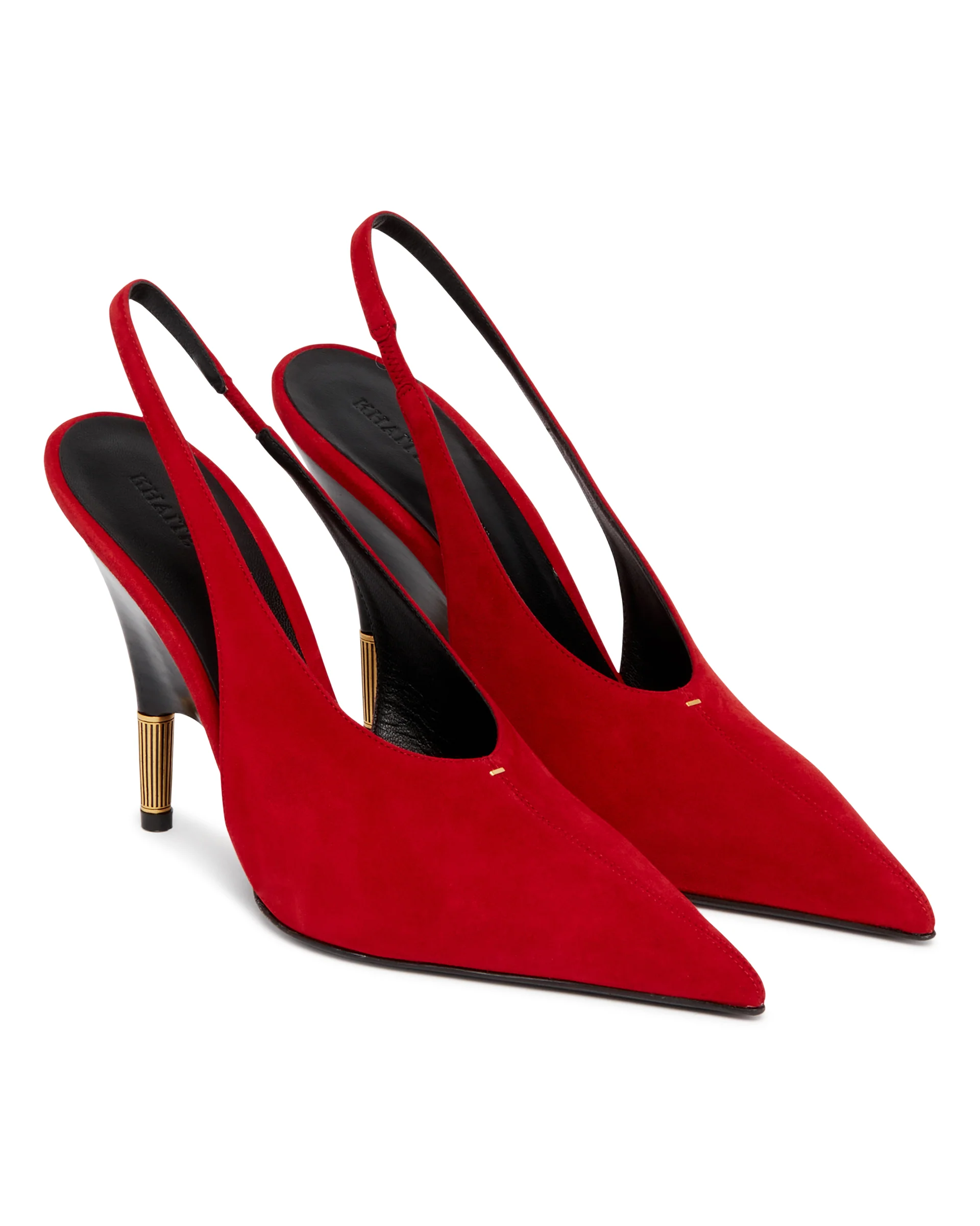 Decollete Bella In Suede Rosse - Image 3