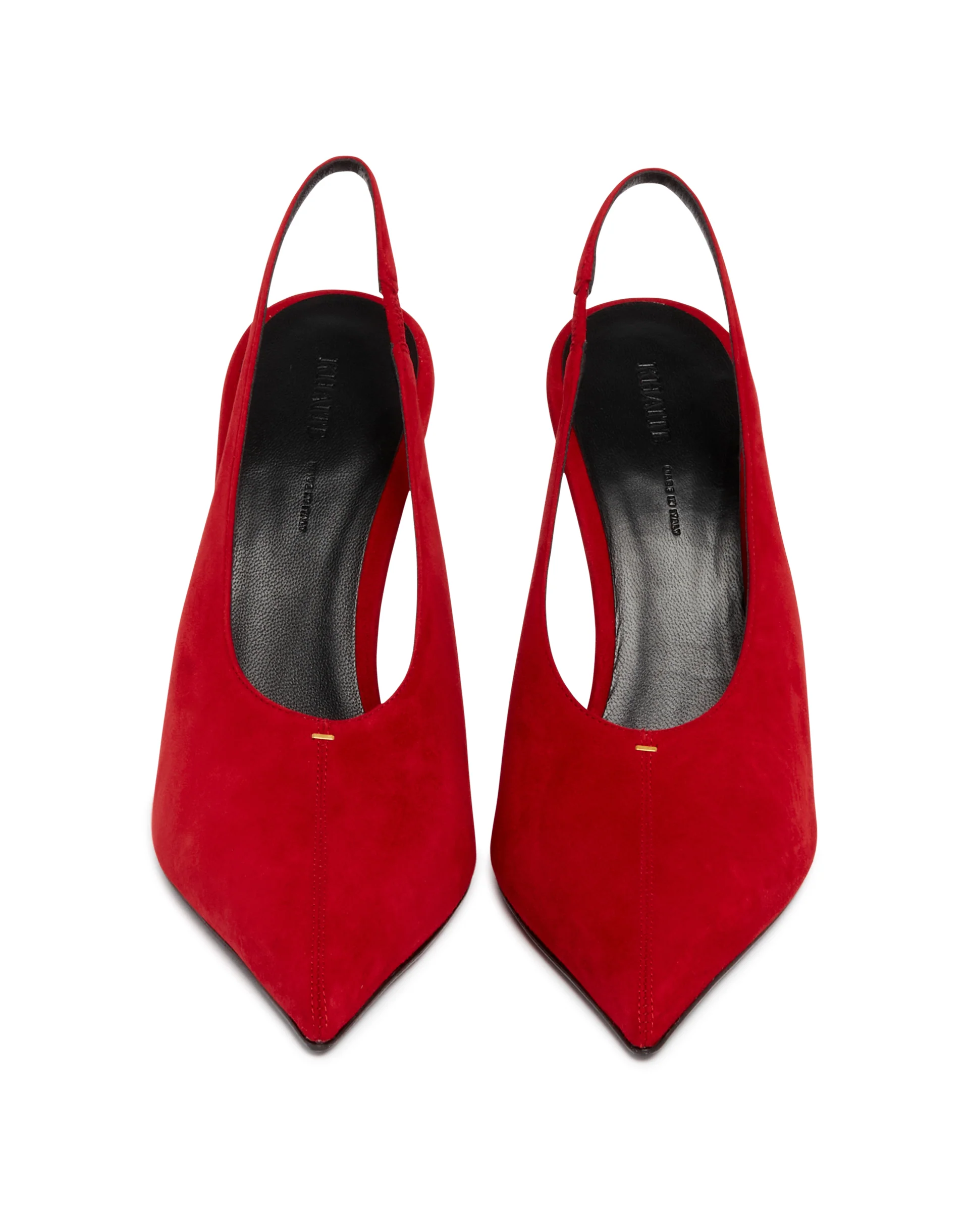 Decollete Bella In Suede Rosse - Image 4