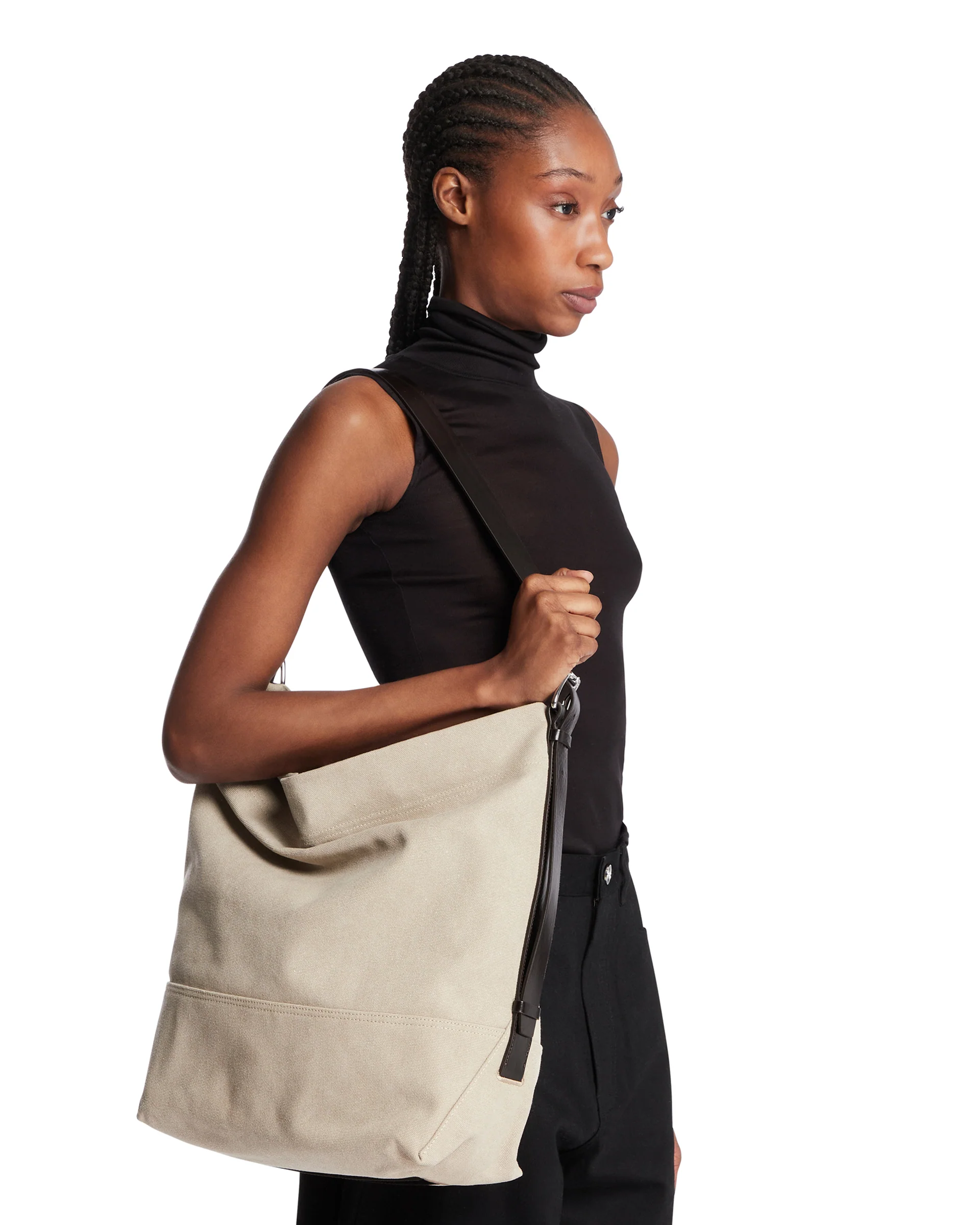 Borsa Belted In Canvas Beige - Image 3