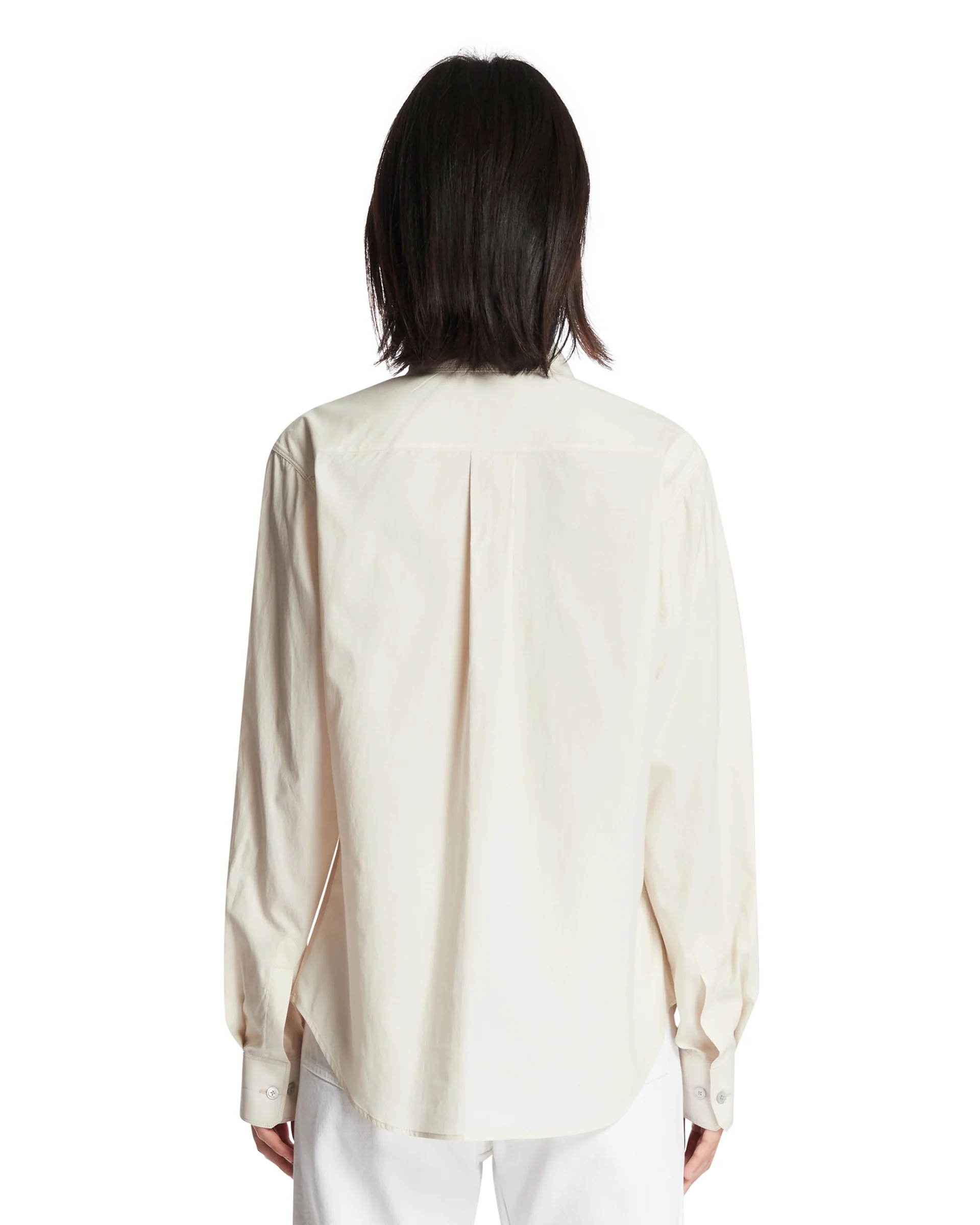 Camicia In Cotone E Seta Beige - Image 5