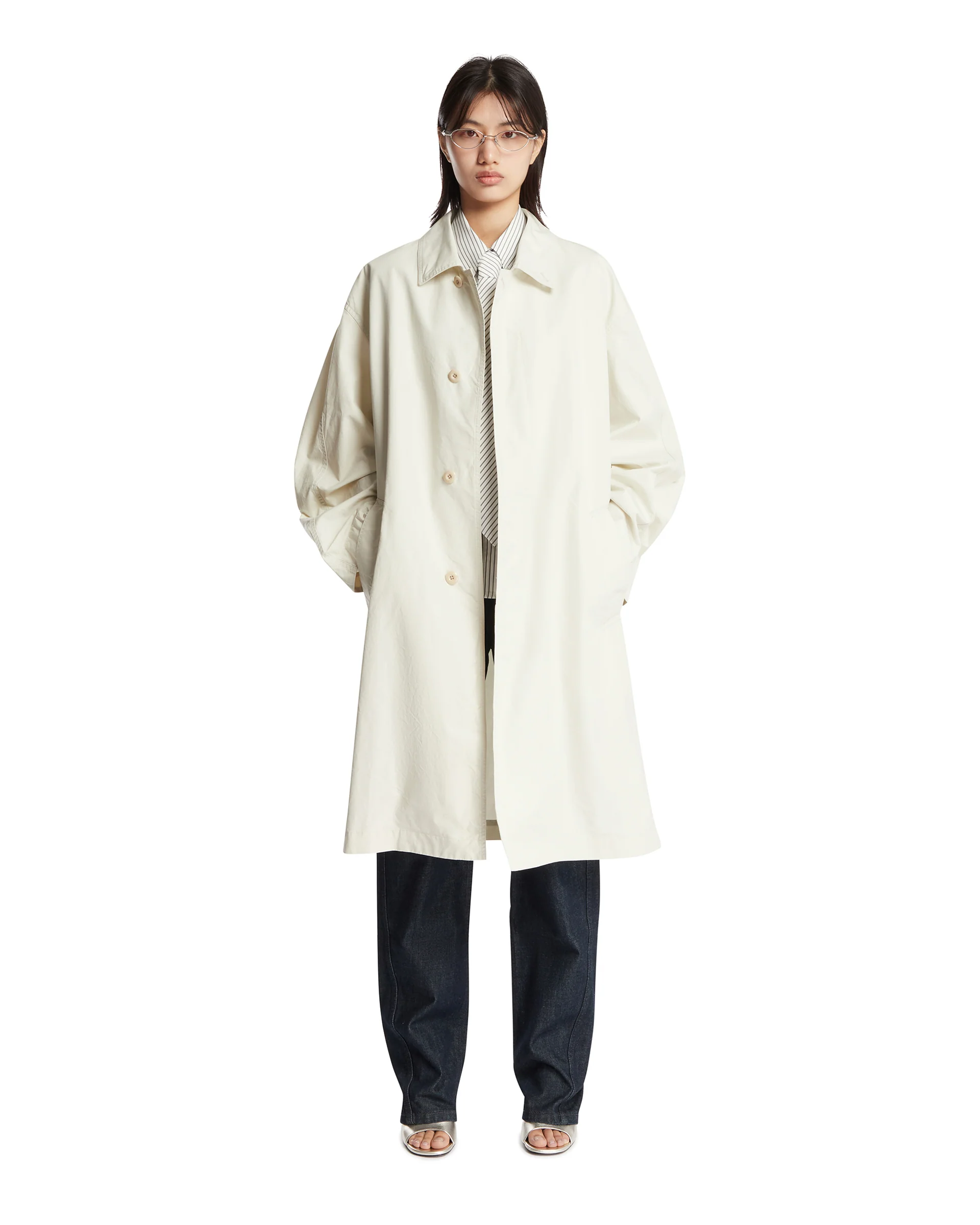 Trench In Cotone Beige - Image 3