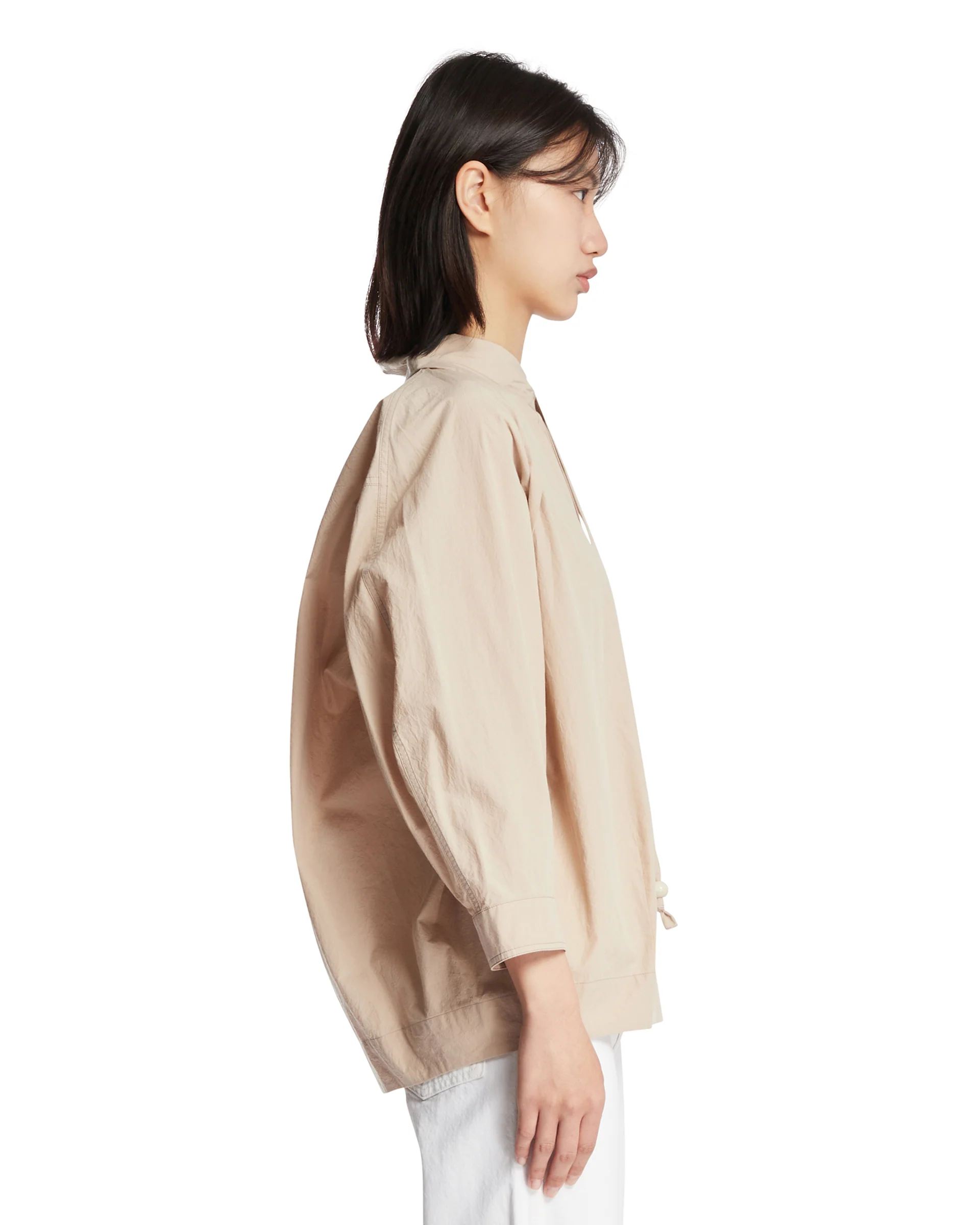 Camicia Con Foulard Beige - Image 4