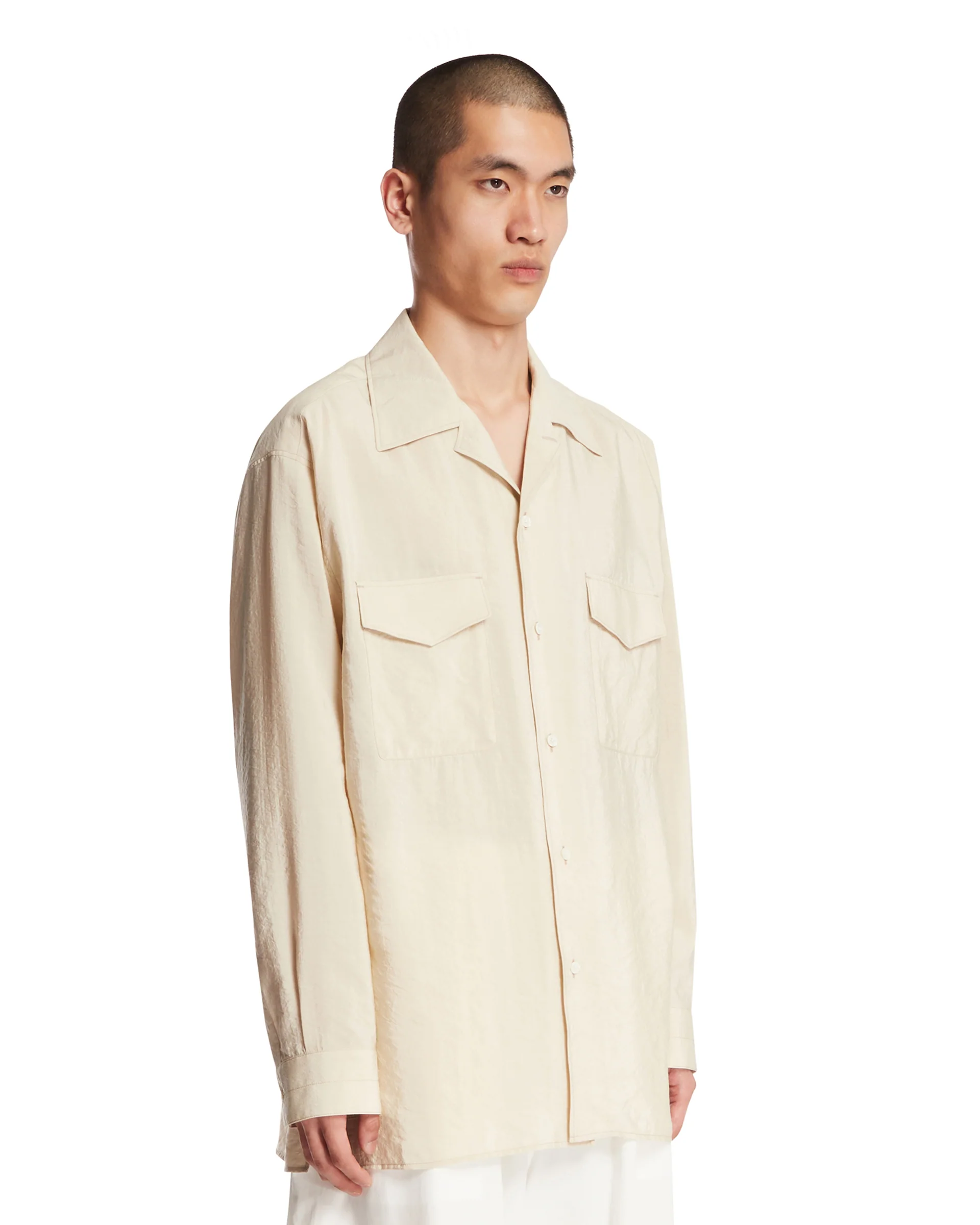 Camicia In Seta Beige - Image 2