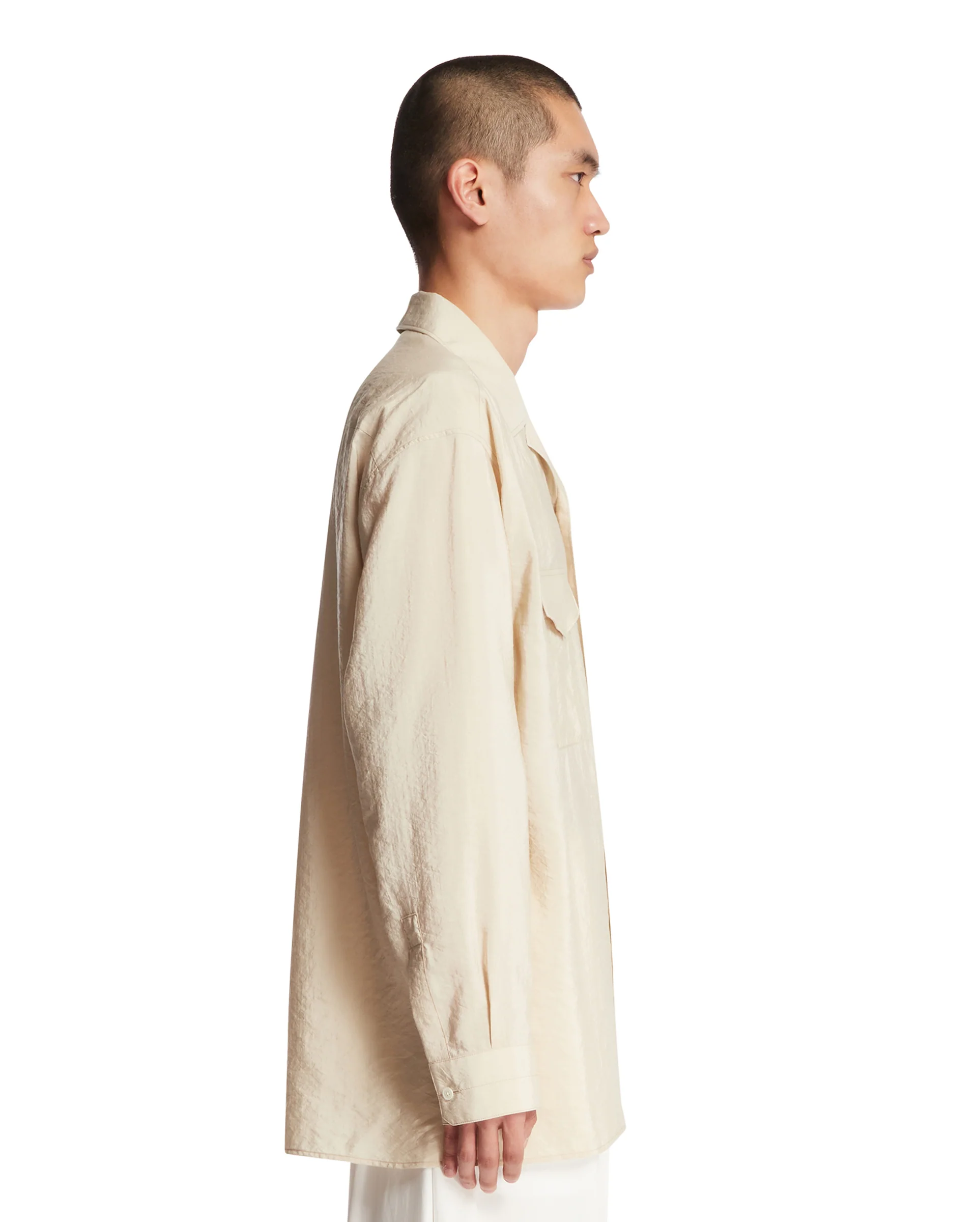 Camicia In Seta Beige - Image 4