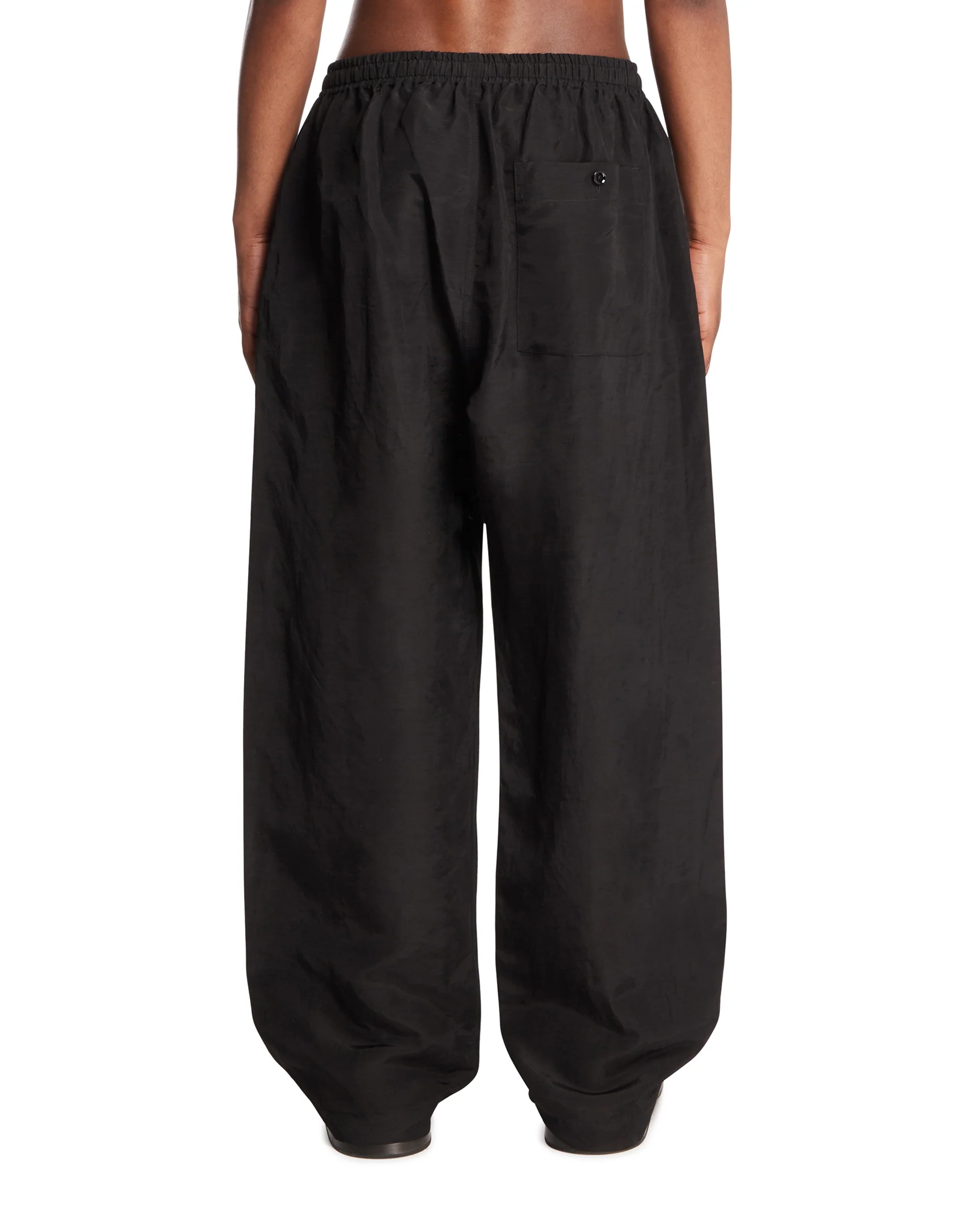 Pantaloni Ampi Con Coulisse Neri - Image 5