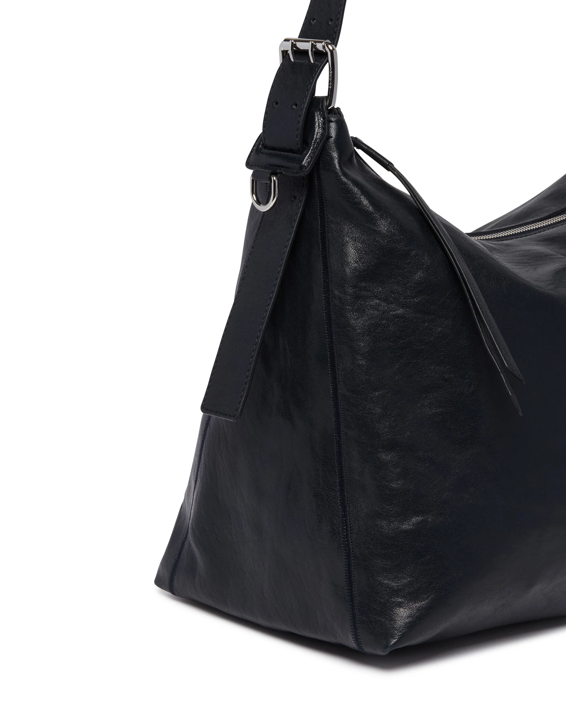 Borsa Belted In Pelle Blu - Image 4