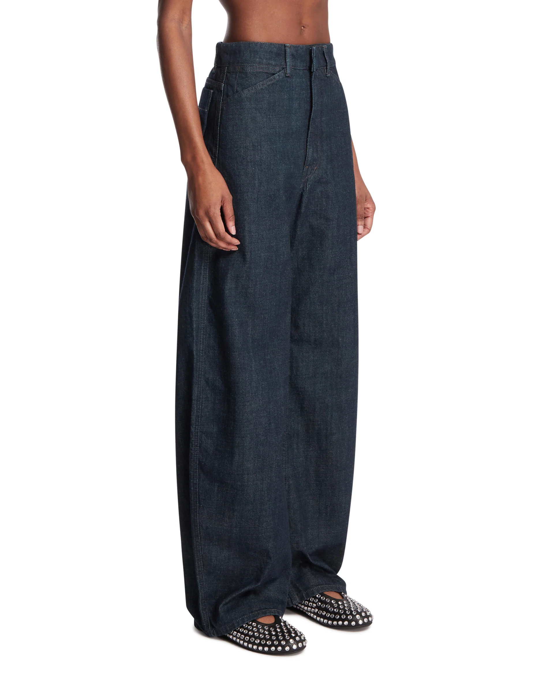 Jeans High Waisted Curved Blu - Image 2