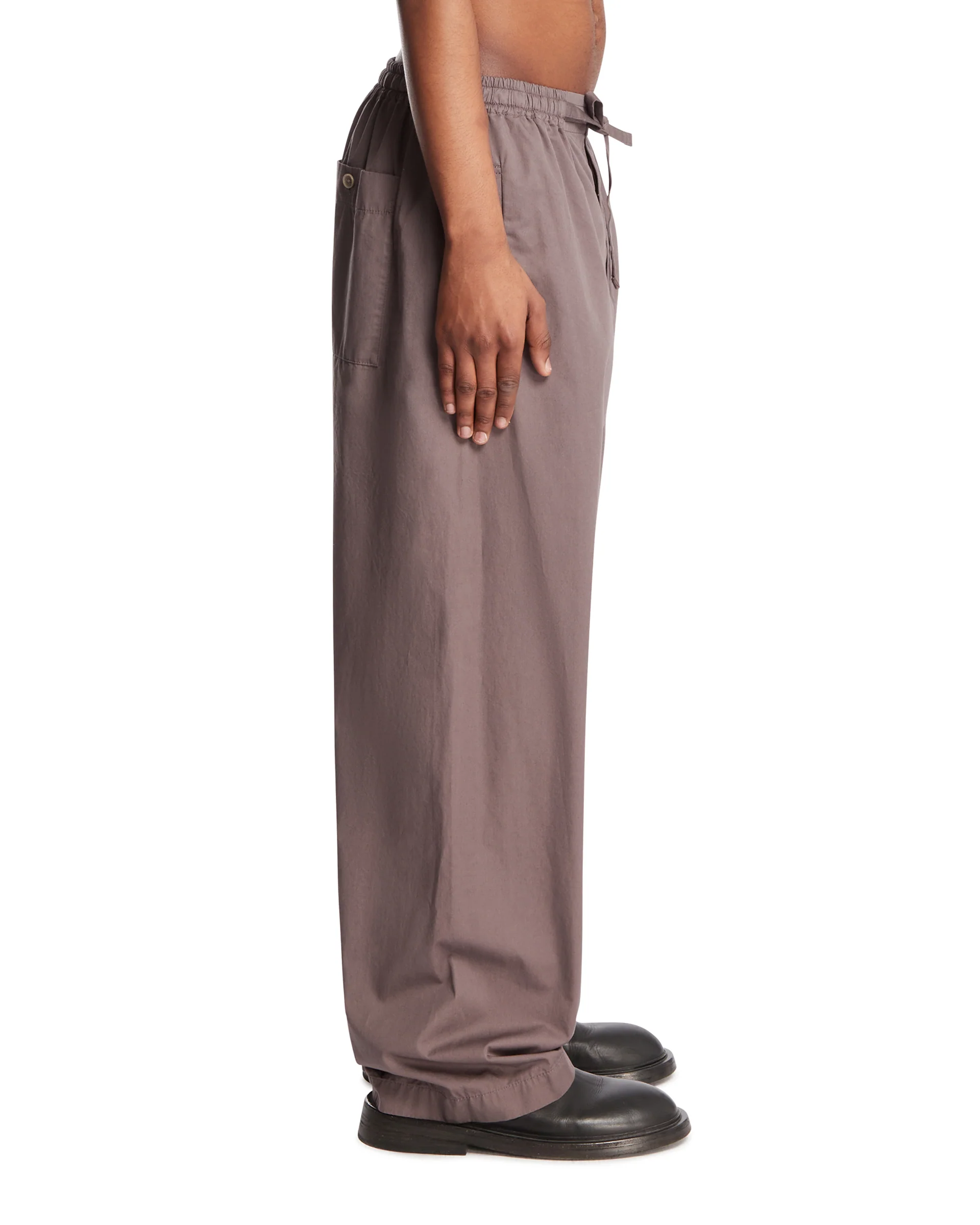 Pantaloni Ampi Con Coulisse Grigi - Image 4