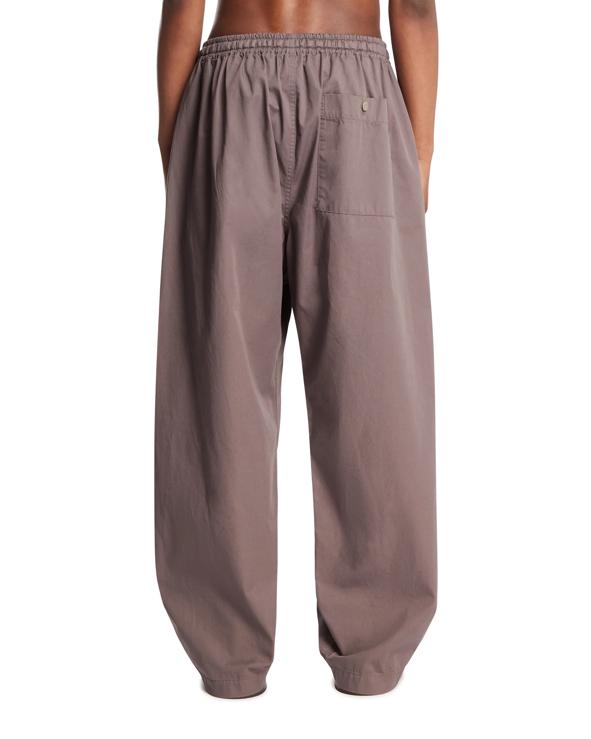 Pantaloni Ampi Con Coulisse Grigi - Image 5