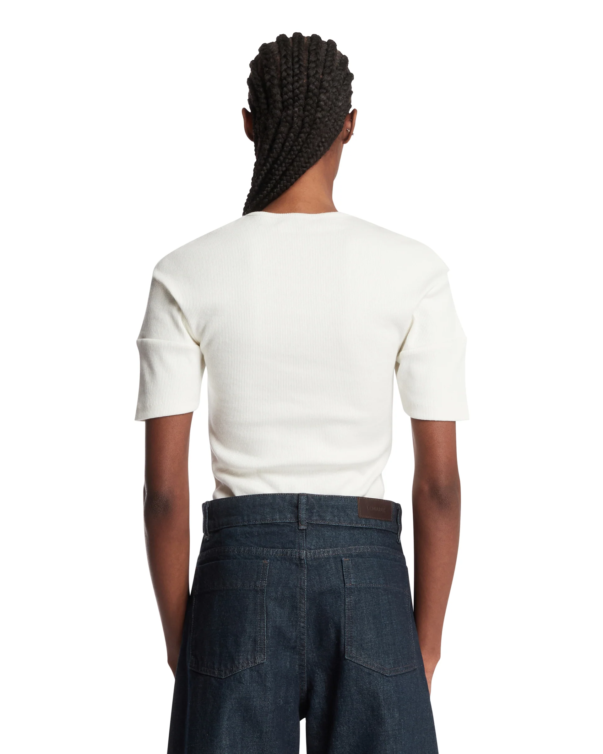 T-Shirt Henley In Cotone Bianca - Image 5