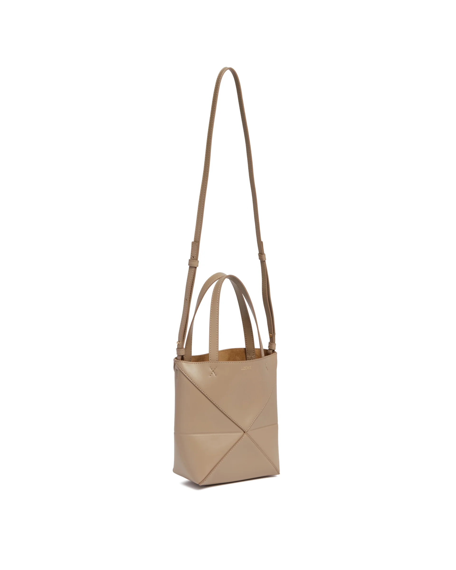 Borsa Puzzle Fold Tote Mini Beige - Image 5