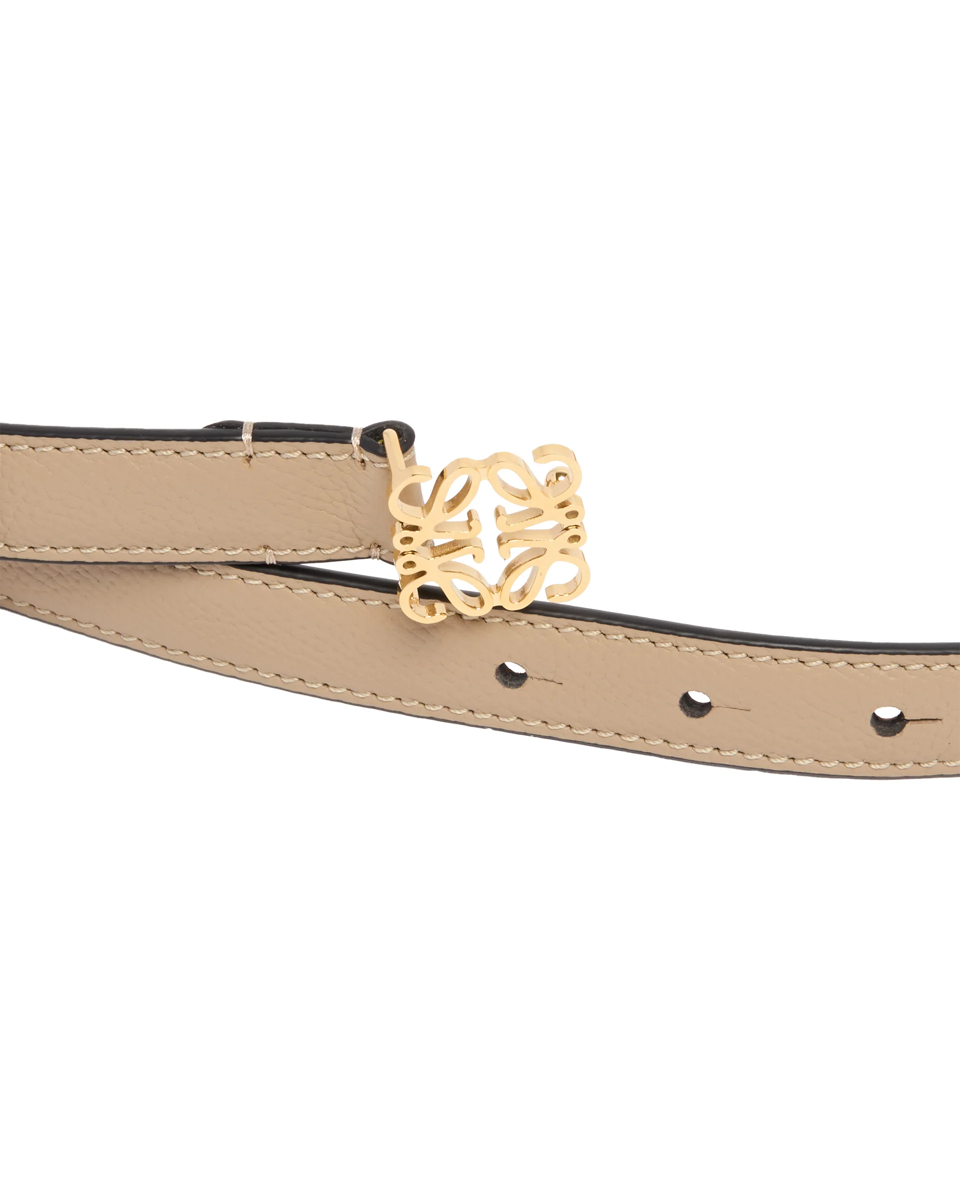Cintura Anagram In Pelle Beige - Image 3