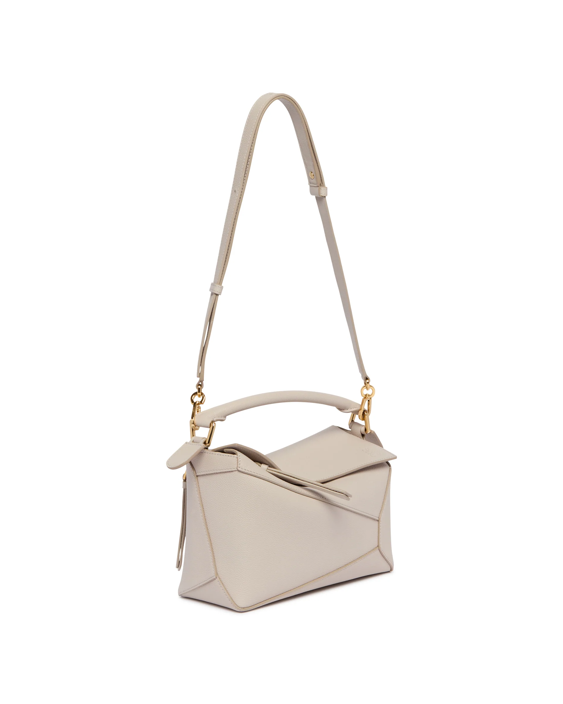 Borsa Puzzle Edge Piccola Beige - Image 5