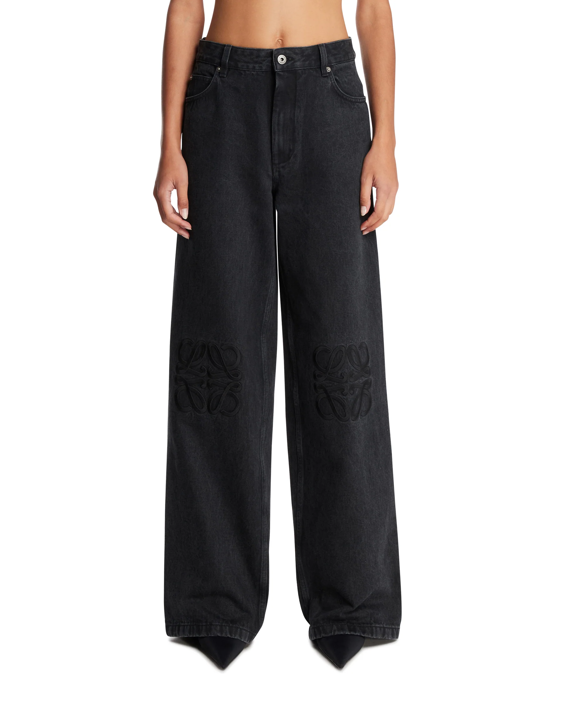 Black Anagram Baggy Jeans
