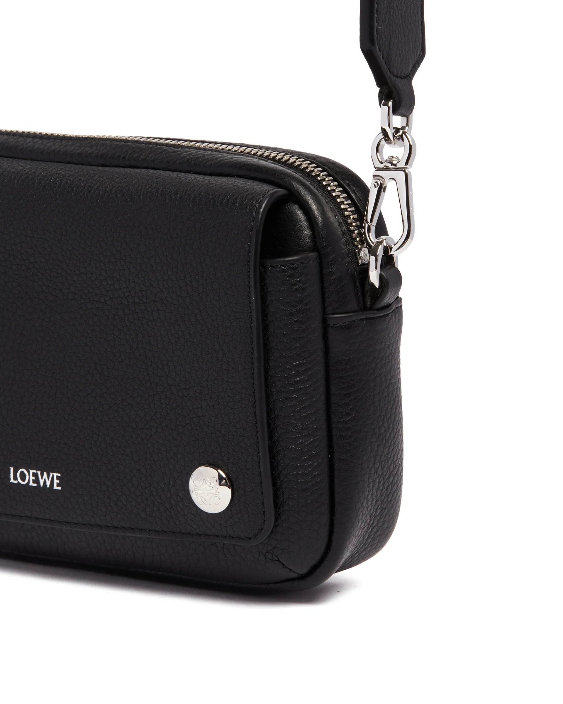 Borsa Pebble Messenger Piccola Nera - Image 4