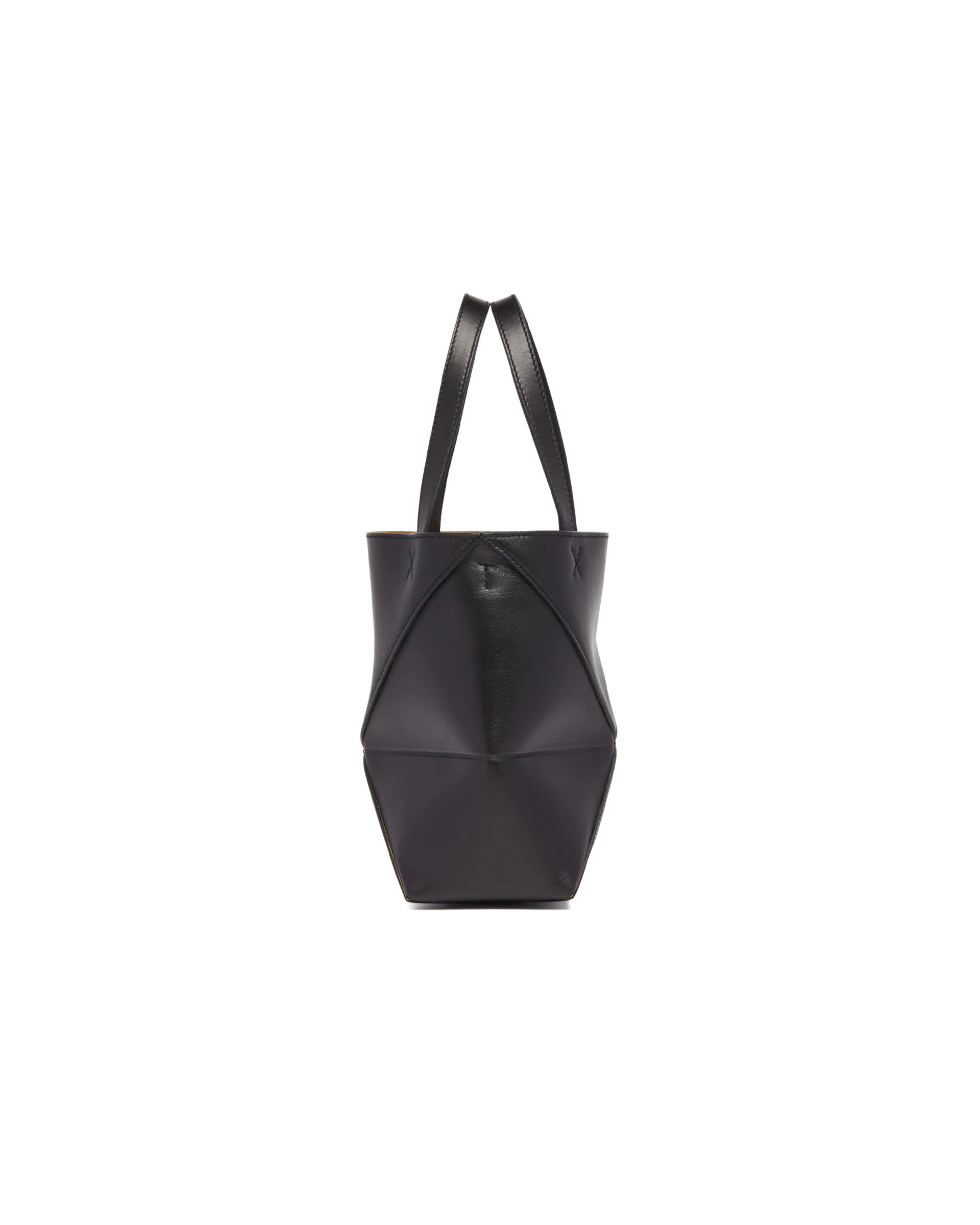 Borsa Puzzle Fold piccola in pelle nera - Image 7