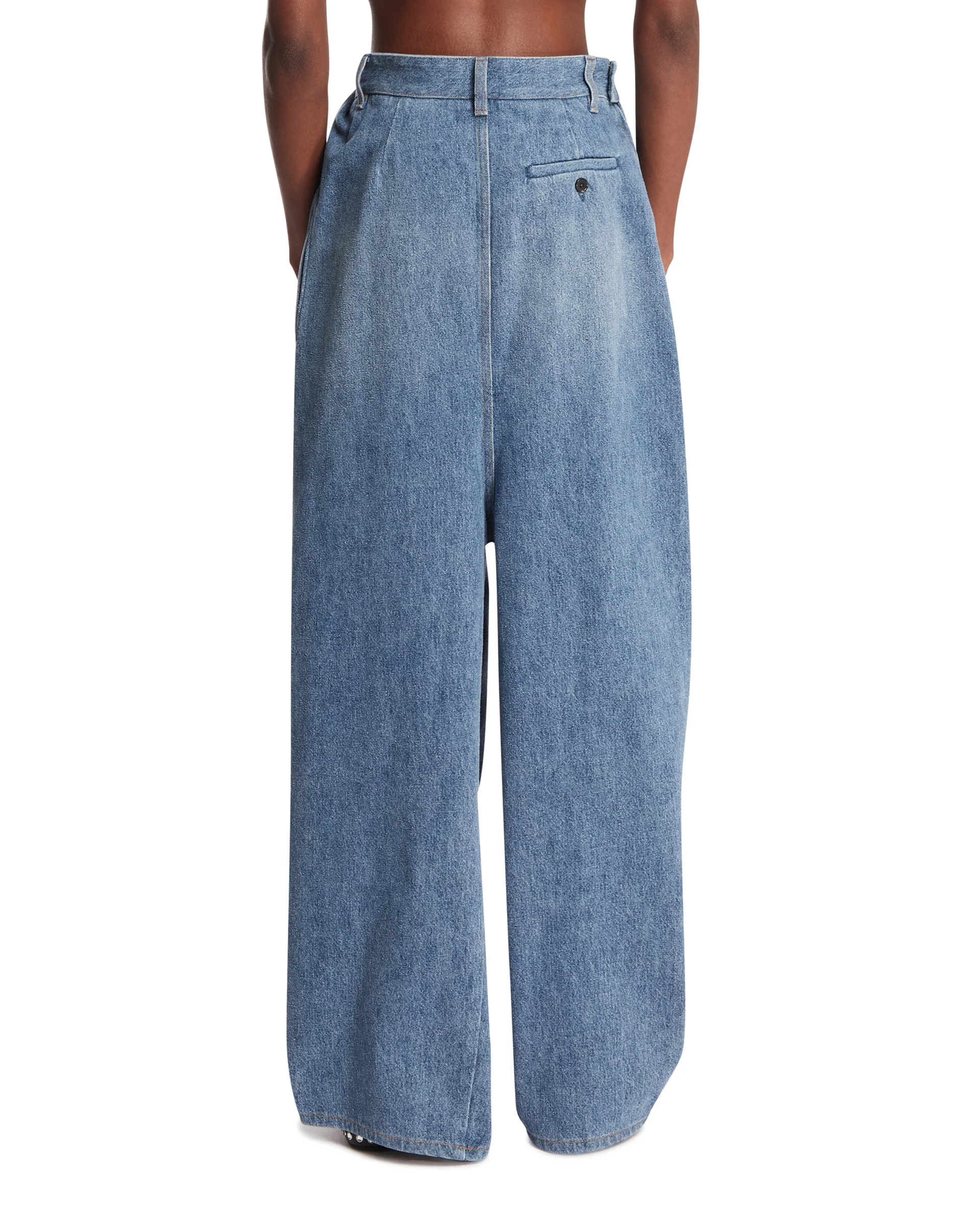 Jeans Con Drappeggi Blu - Image 5