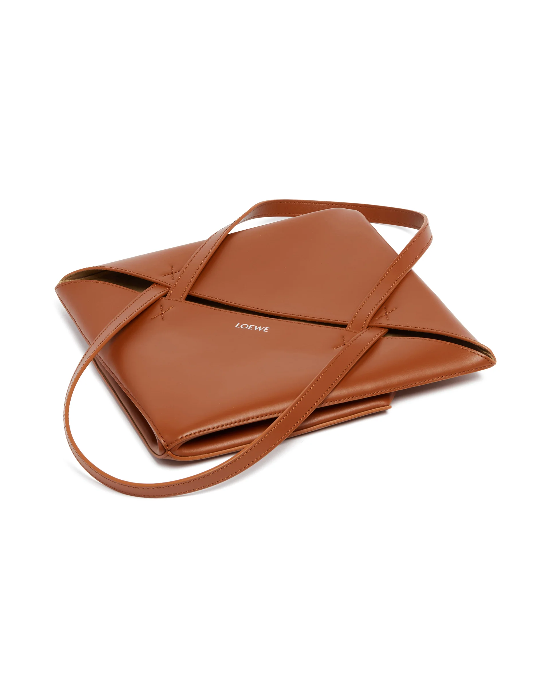 Borsa Puzzle Fold Tote Media Marrone - Image 4