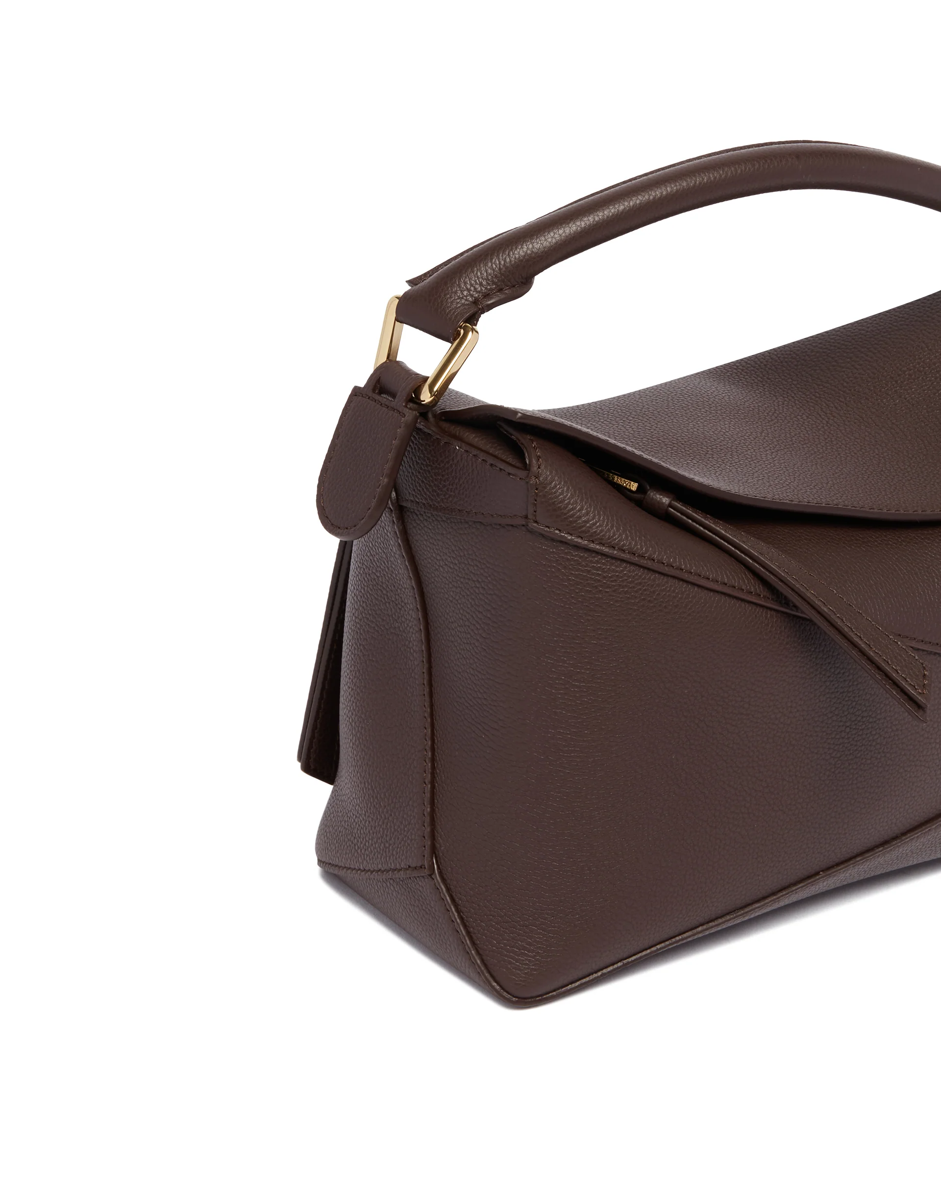 Borsa Puzzle Edge Piccola Marrone - Image 3