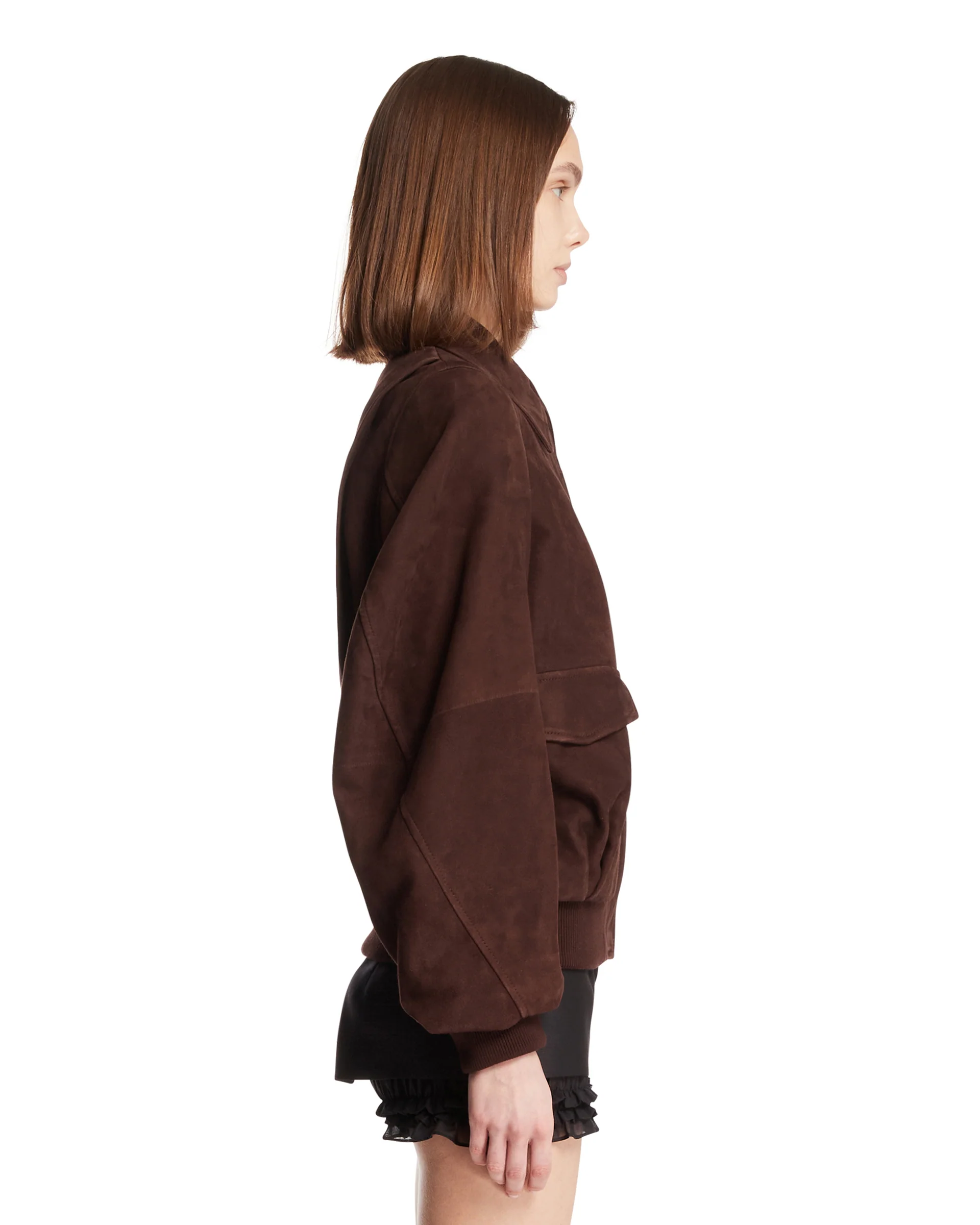 Giacca In Suede Marrone - Image 4