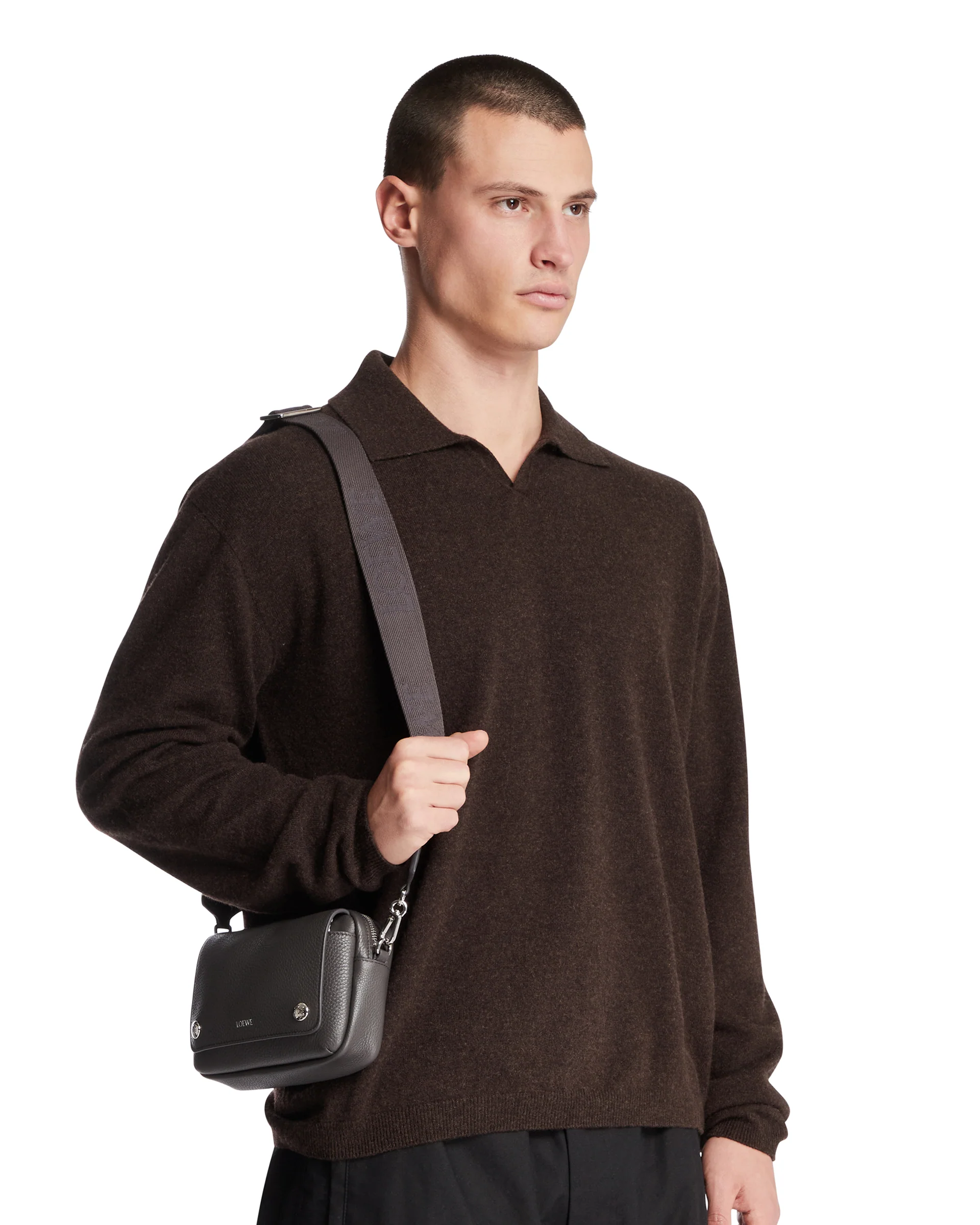 Borsa Pebble Messenger Piccola Grigia - Image 3